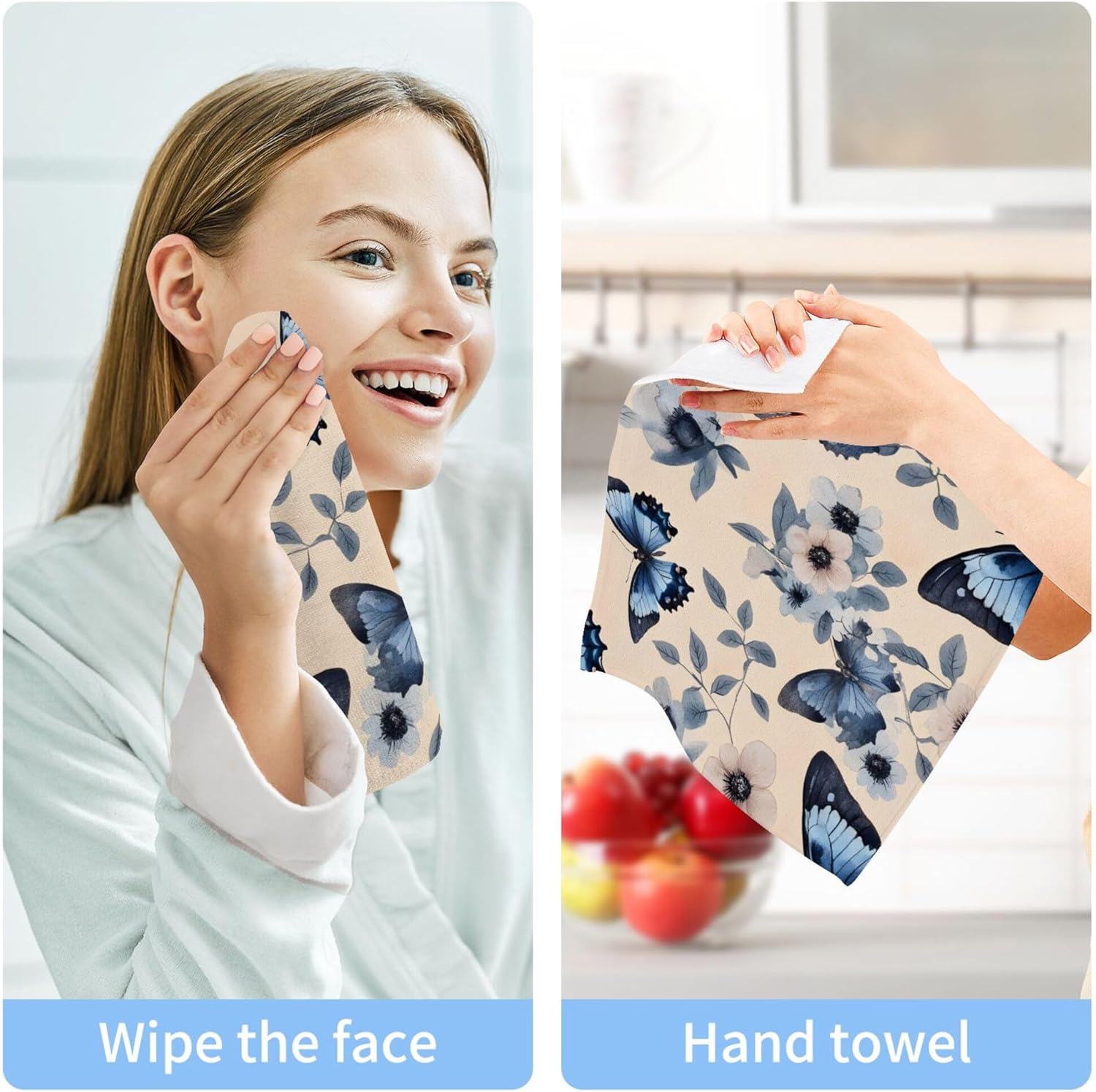 Beautiful Butterfly Washcloth Set