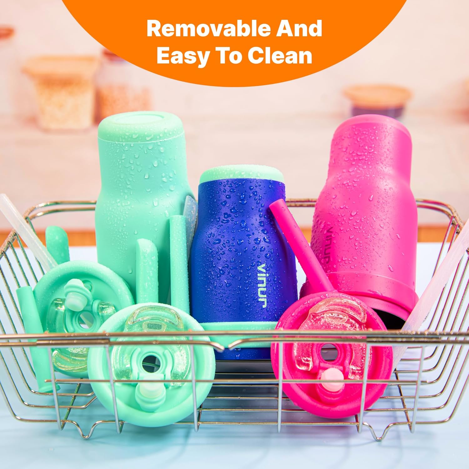 VINUR Kids 14 Oz Tumbler Like a Genius Sipper Tumbler