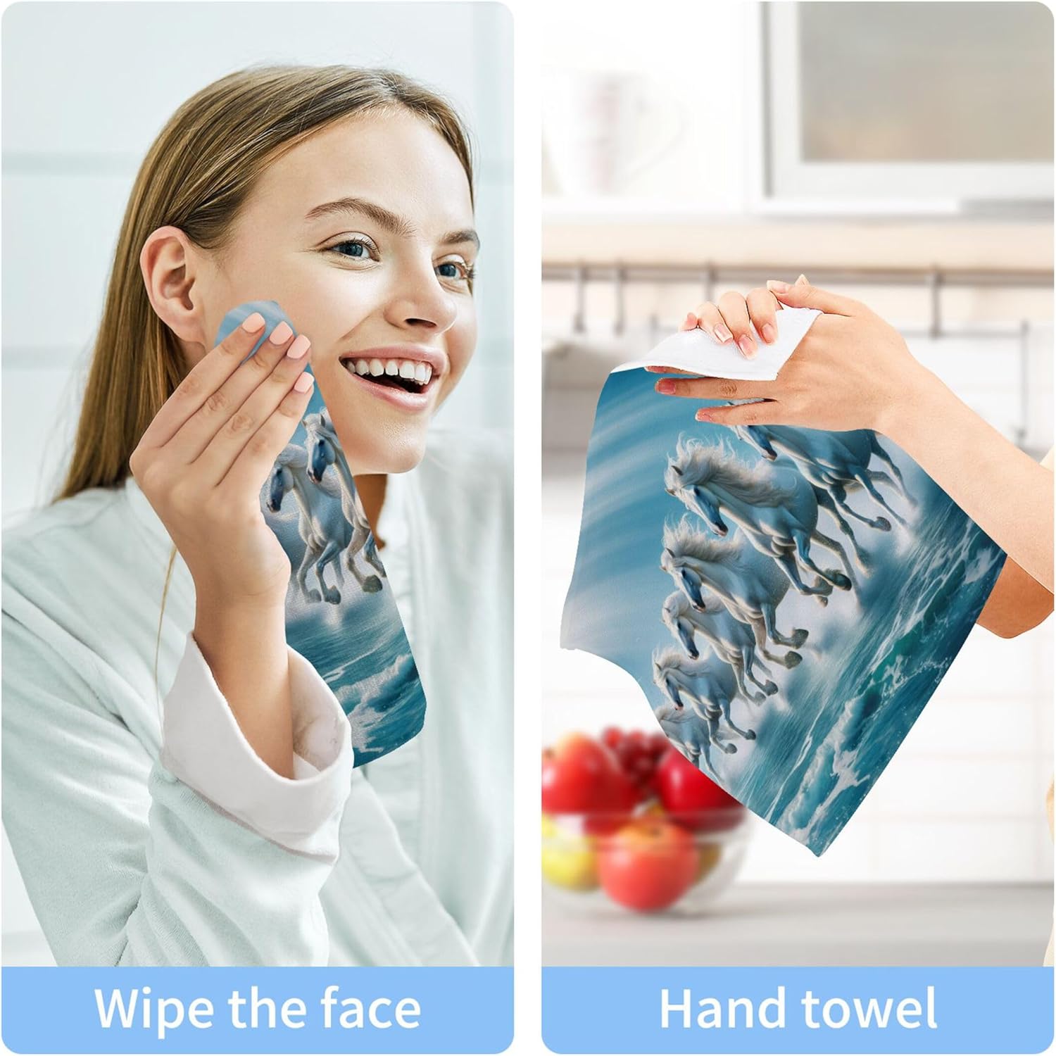 Luxury Washcloths Soft Absorbent Machine Washable 12x12 in Set of 2