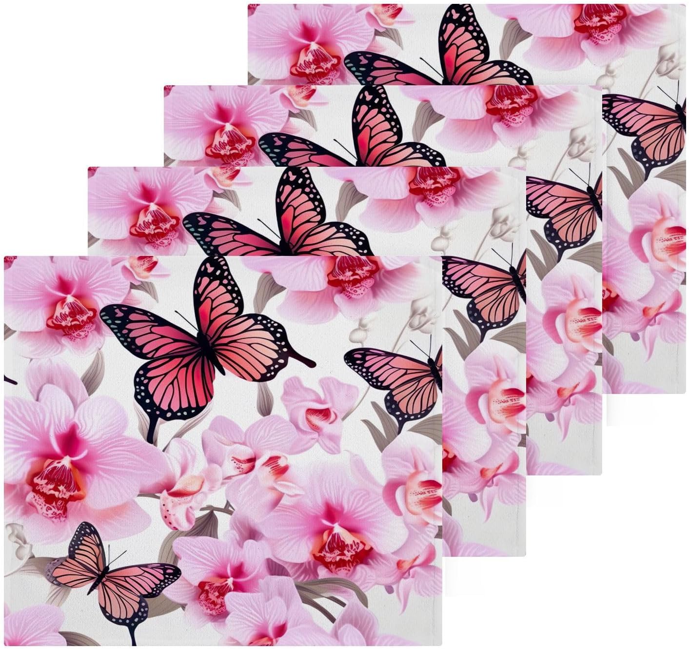 YETTASBINButterfly Flower Washcloth Set 2-Pack
