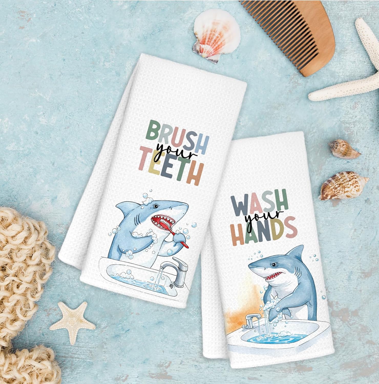 Ample Shark Bathroom Towels