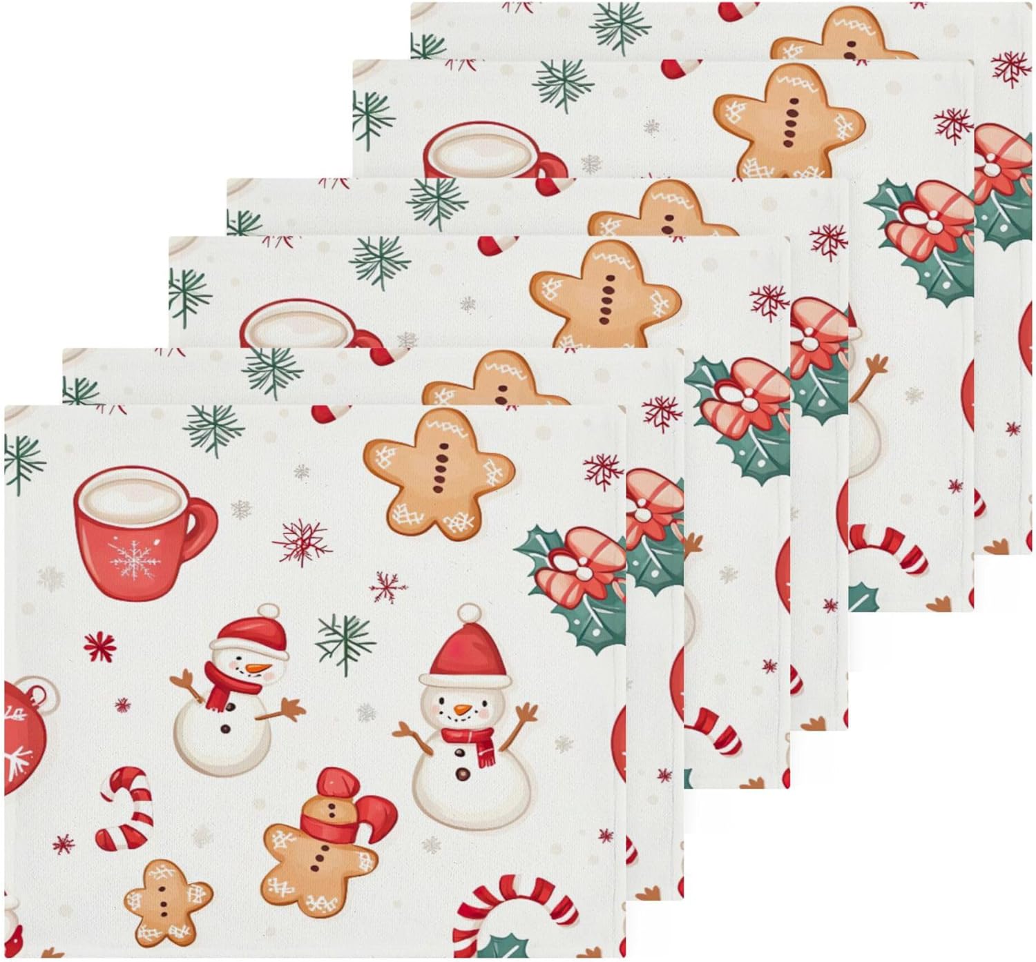 Cute Christmas Washcloth Set - Fast Drying Multi-Purpose