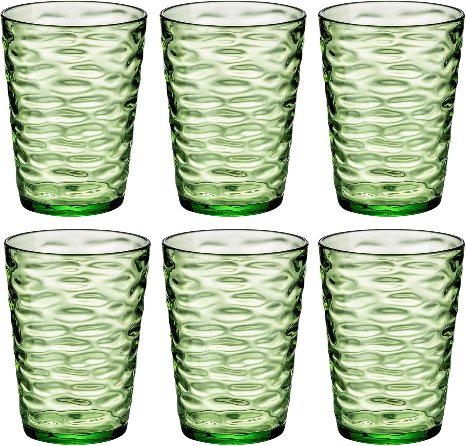 ZAINCA 14-Ounce Acrylic Tumblers Set of 6 Green