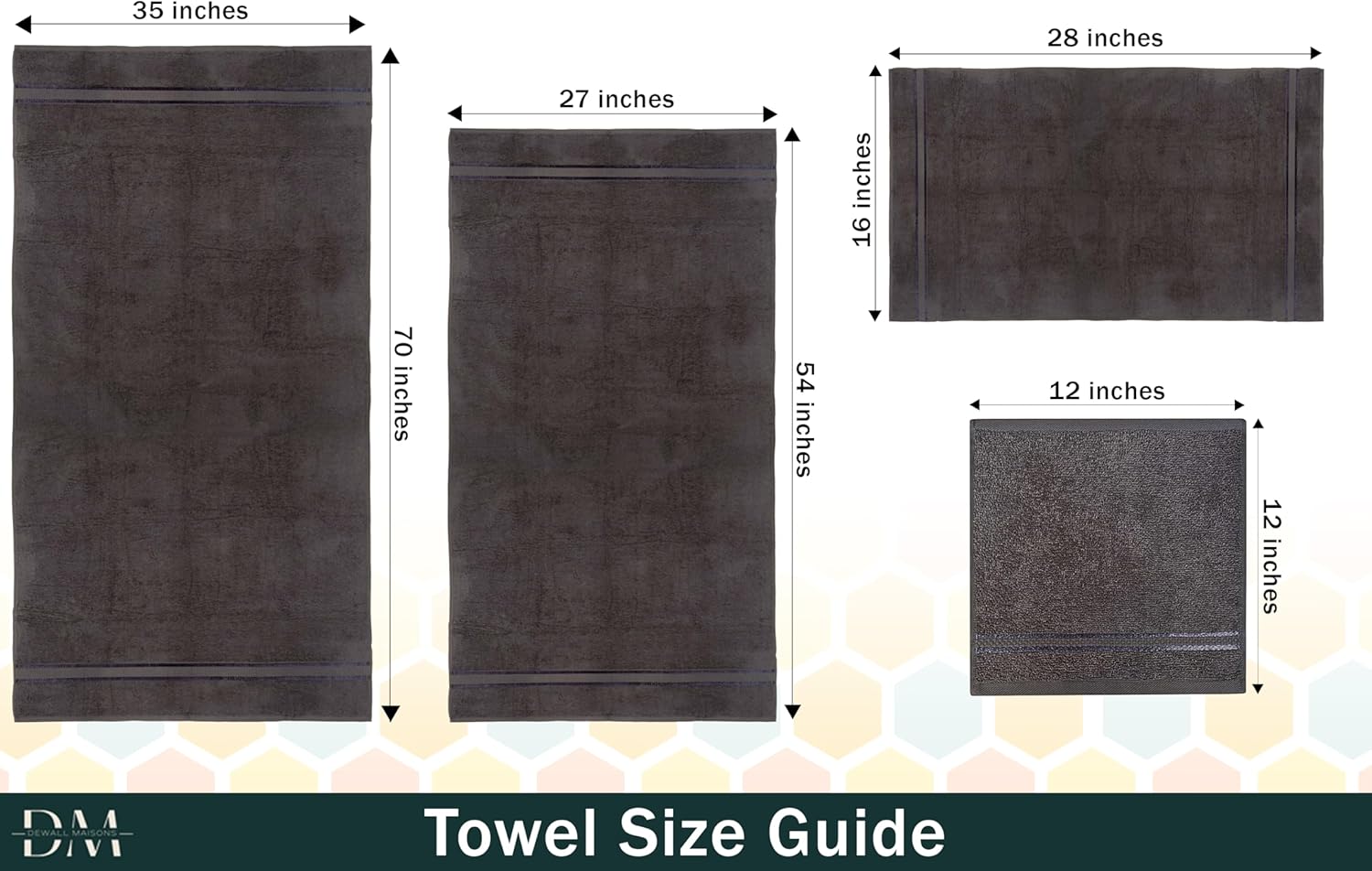 Premium 18-Piece Dark Grey Towel Set for Complete Bath Experience