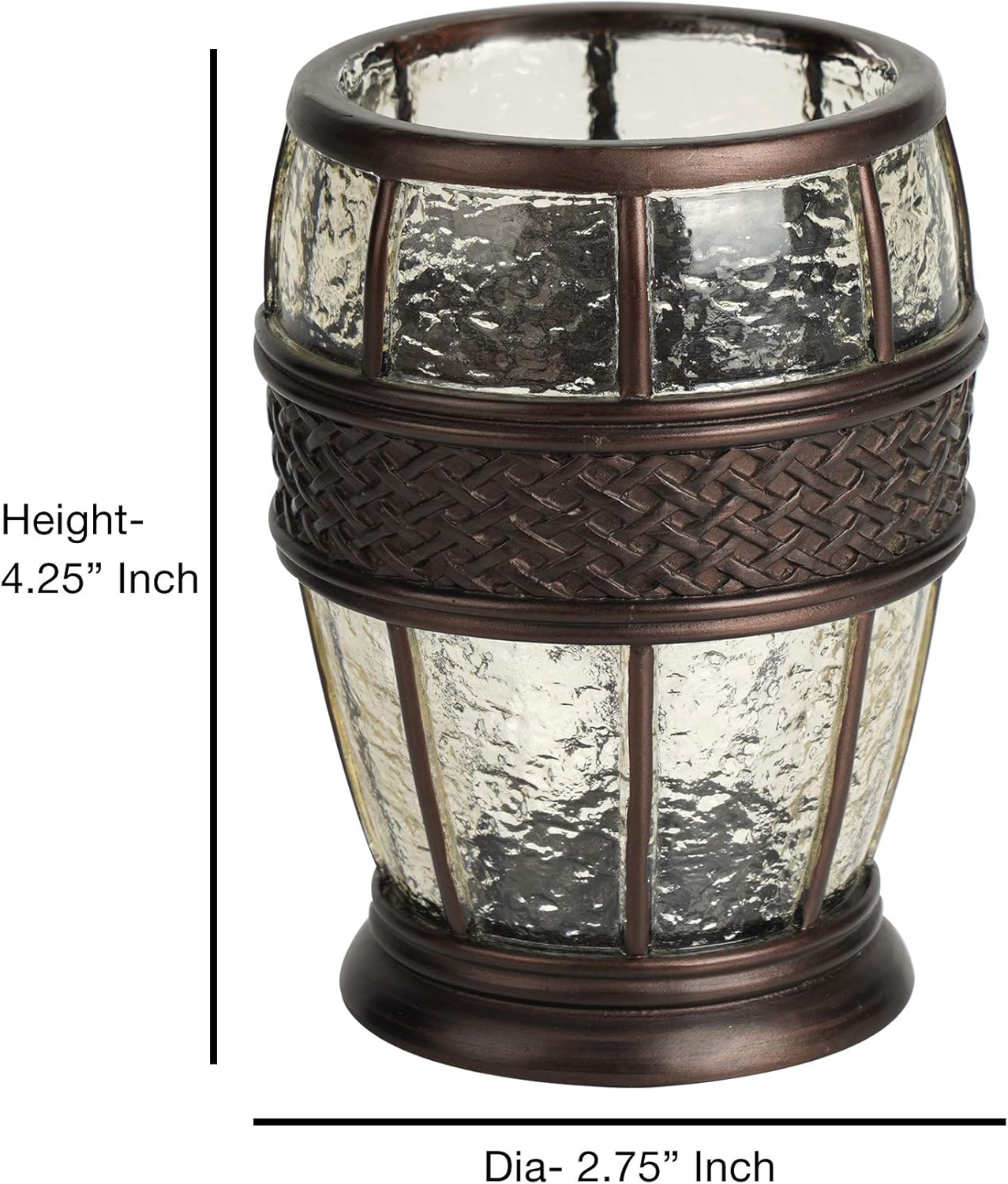 Nu Steel Resin Ice Tumbler Cup for Bathroom Storage