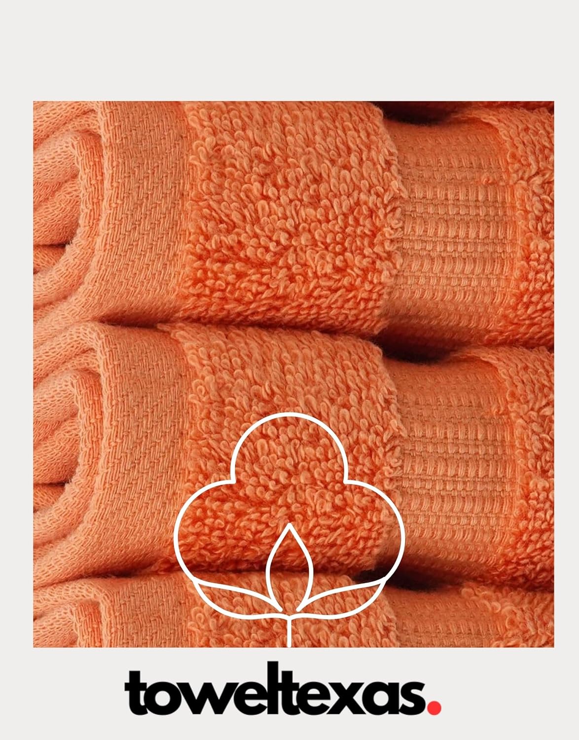 4-Piece Washcloth Set Soft Absorbent Cotton Washcloths Orange