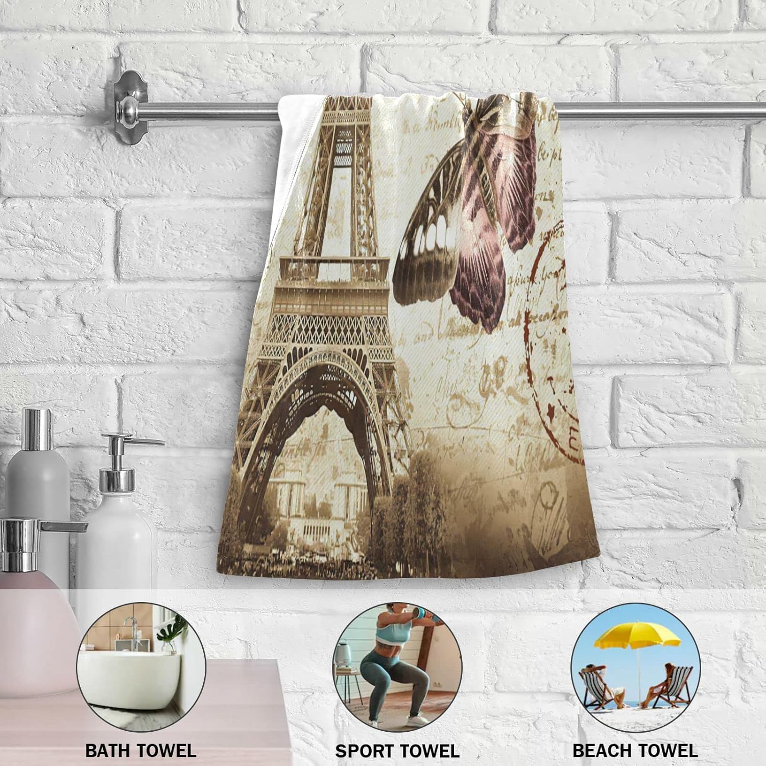 Paris-STYLE Eiffel Tower Hand Towels
