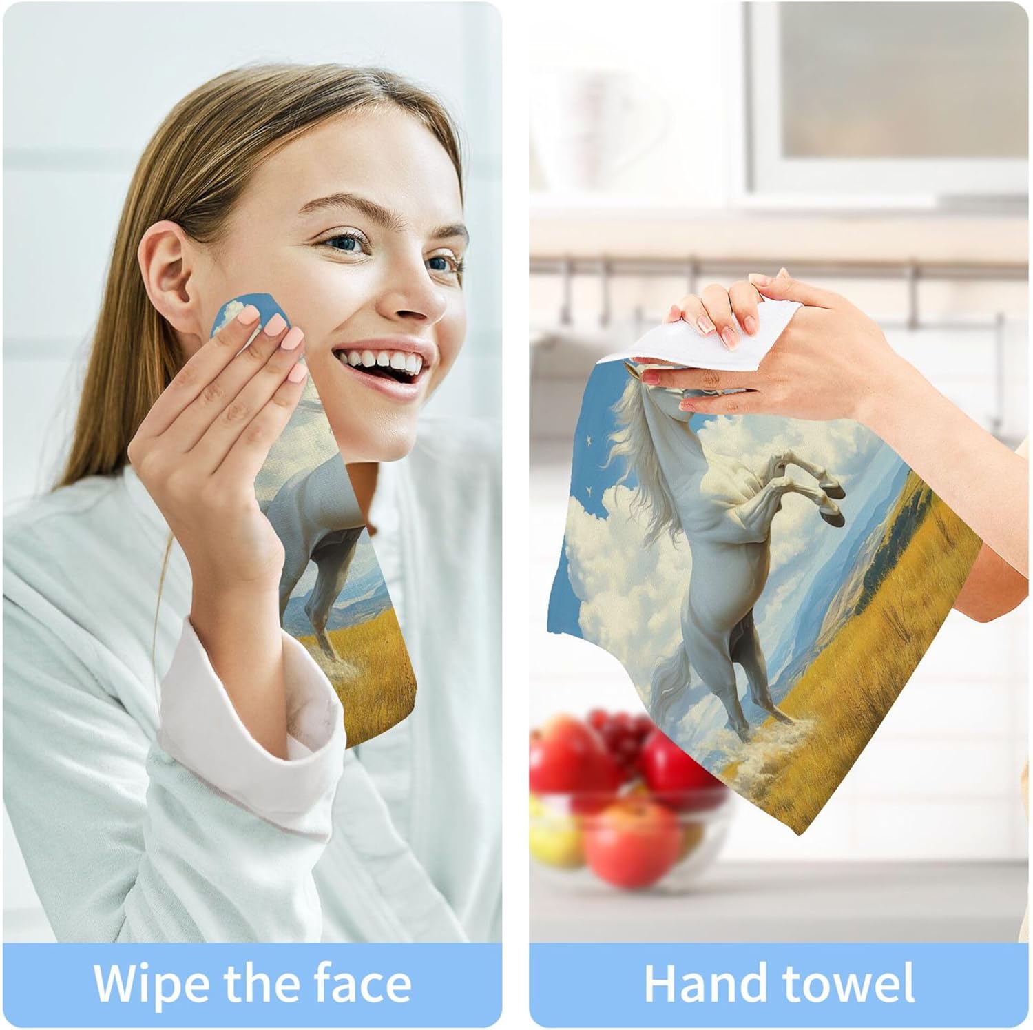 Xigua Horse Galloping Washcloth Set 1212 inch
