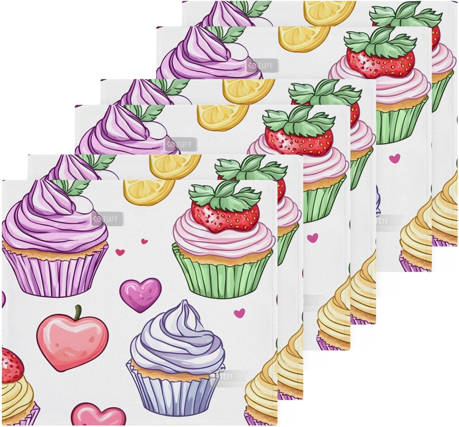 Xi gnr8 Cute Cupcakes Washcloth Set
