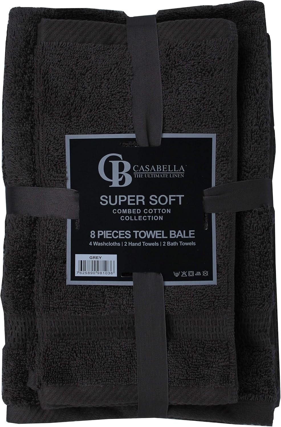 8-Piece Luxurious Combed Cotton Towel Set