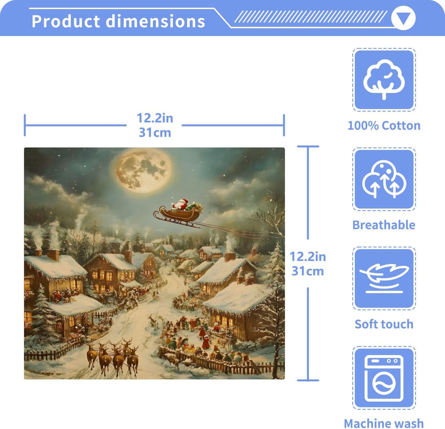 Xigua Christmas Washcloth Set Experience the Joy of Fast Dry