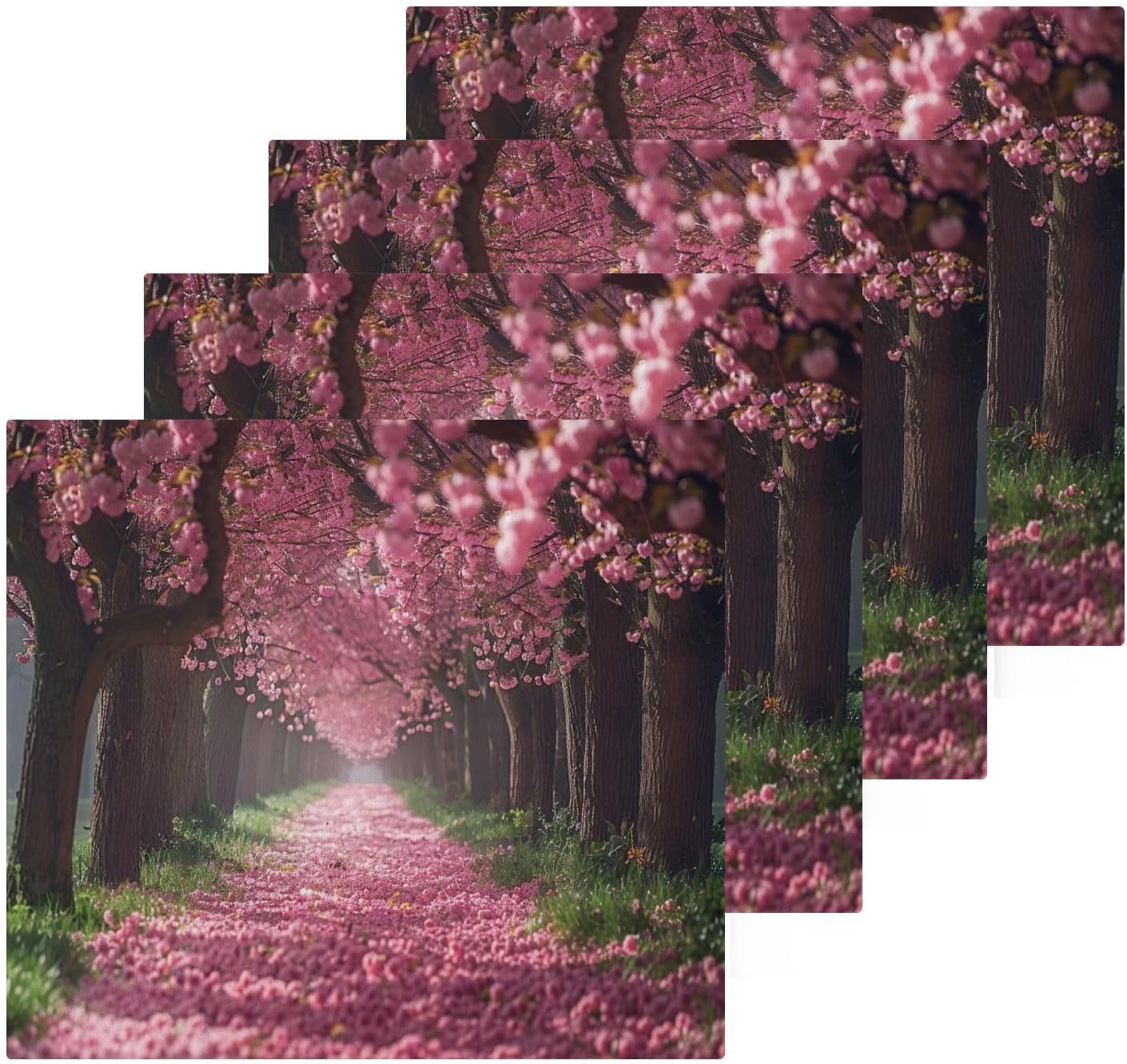 YETTASBIN Cherry Blossoms Washcloths 2 Pack 1