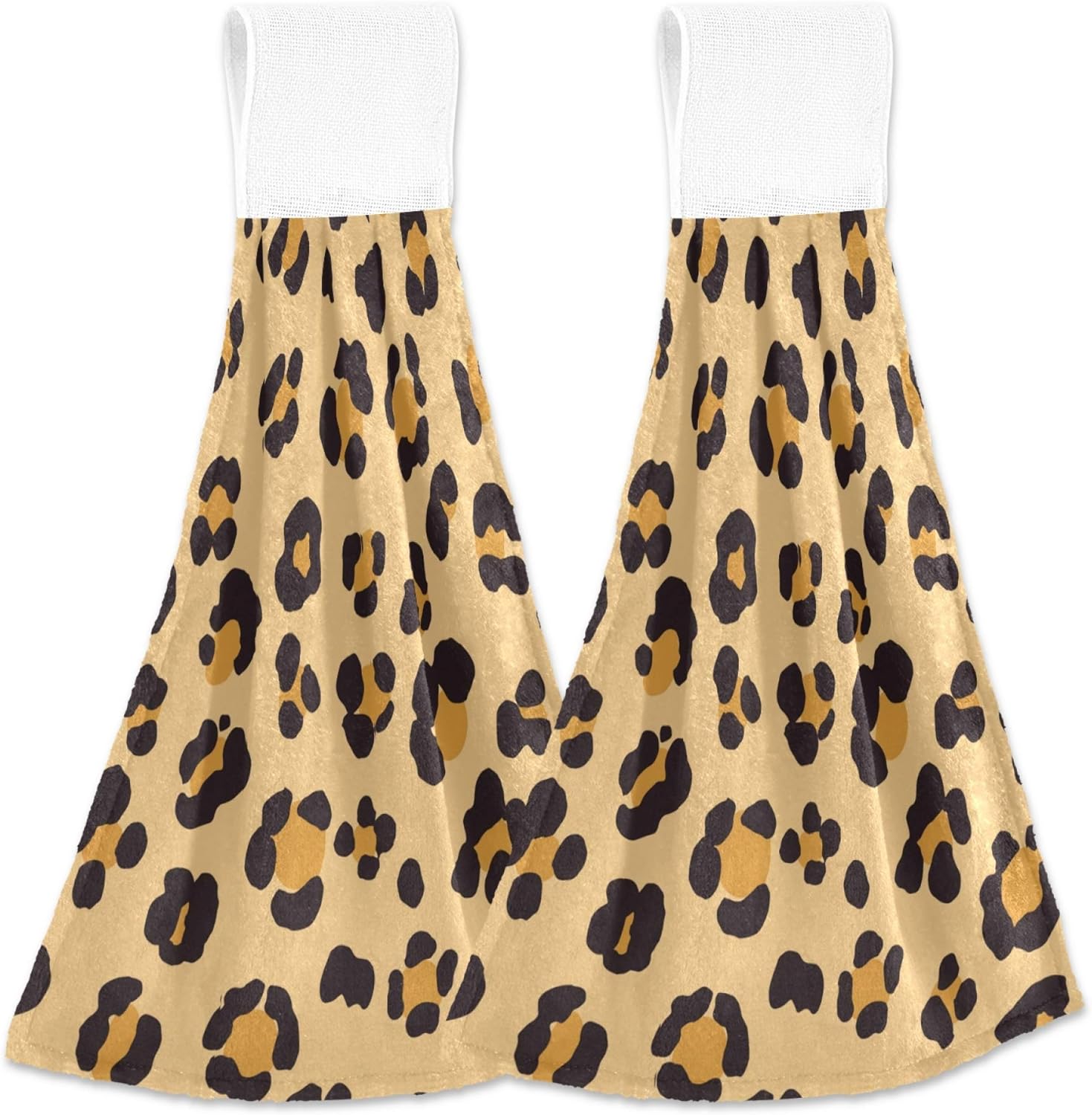Stylish Leopard Skin Hand Towels for Bathroom Home Fast Drying Durable