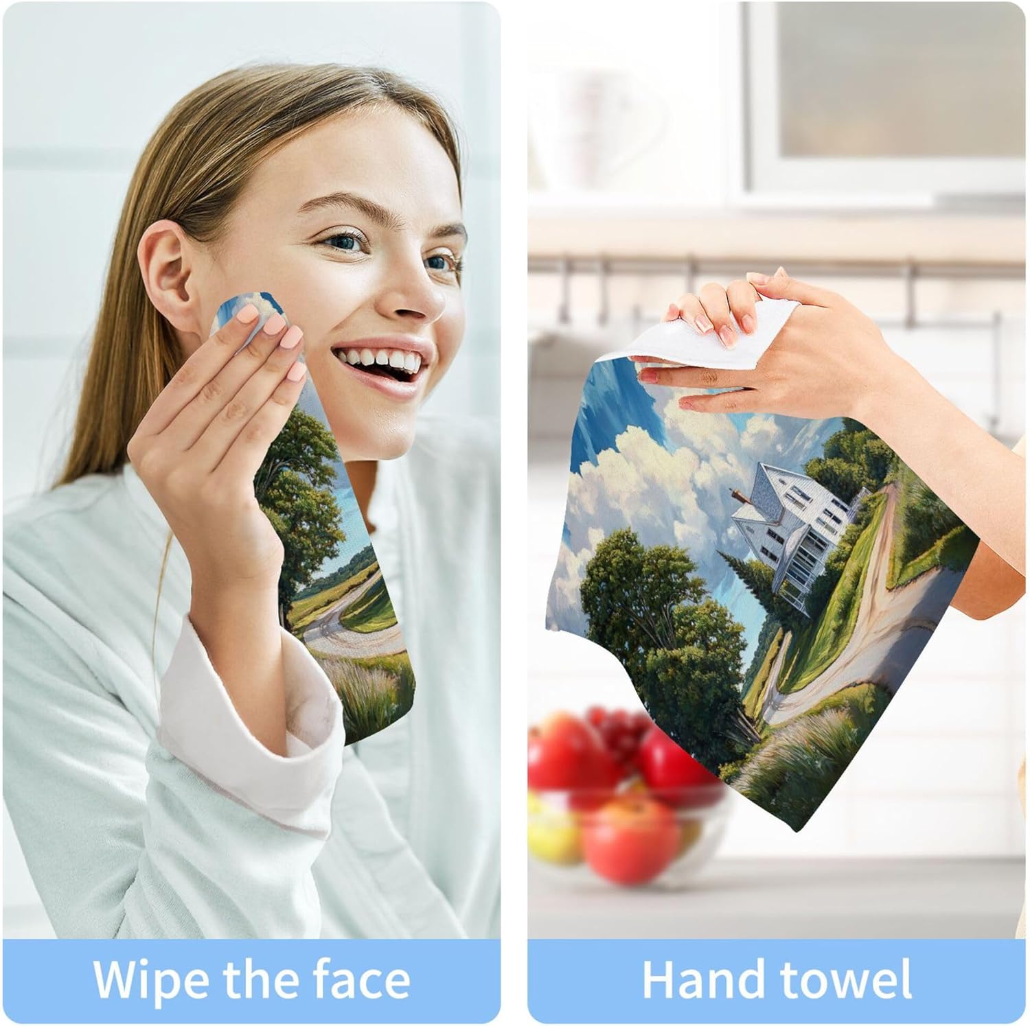 Sleek Design Fast Dry - xigua Green Tree Washcloth Set