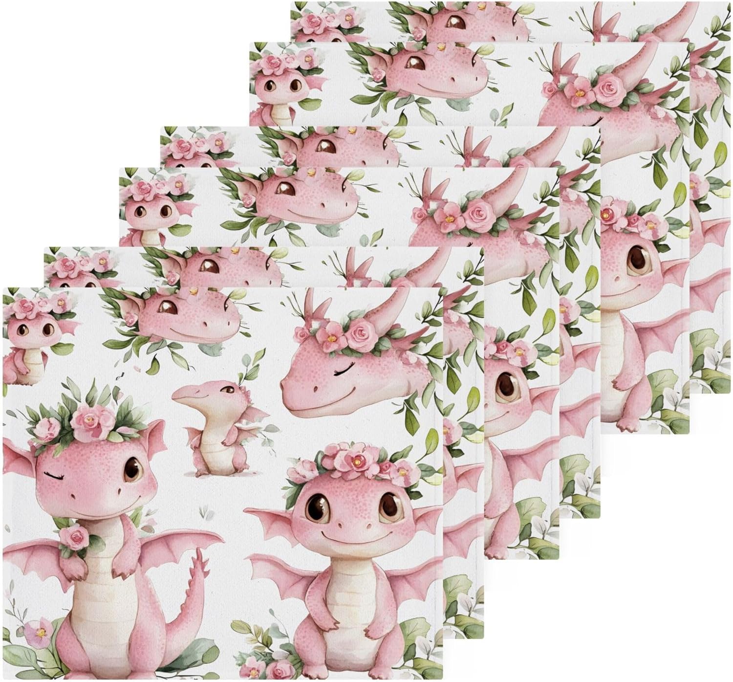 Cute Dragon Washcloth Set for Fast Drying