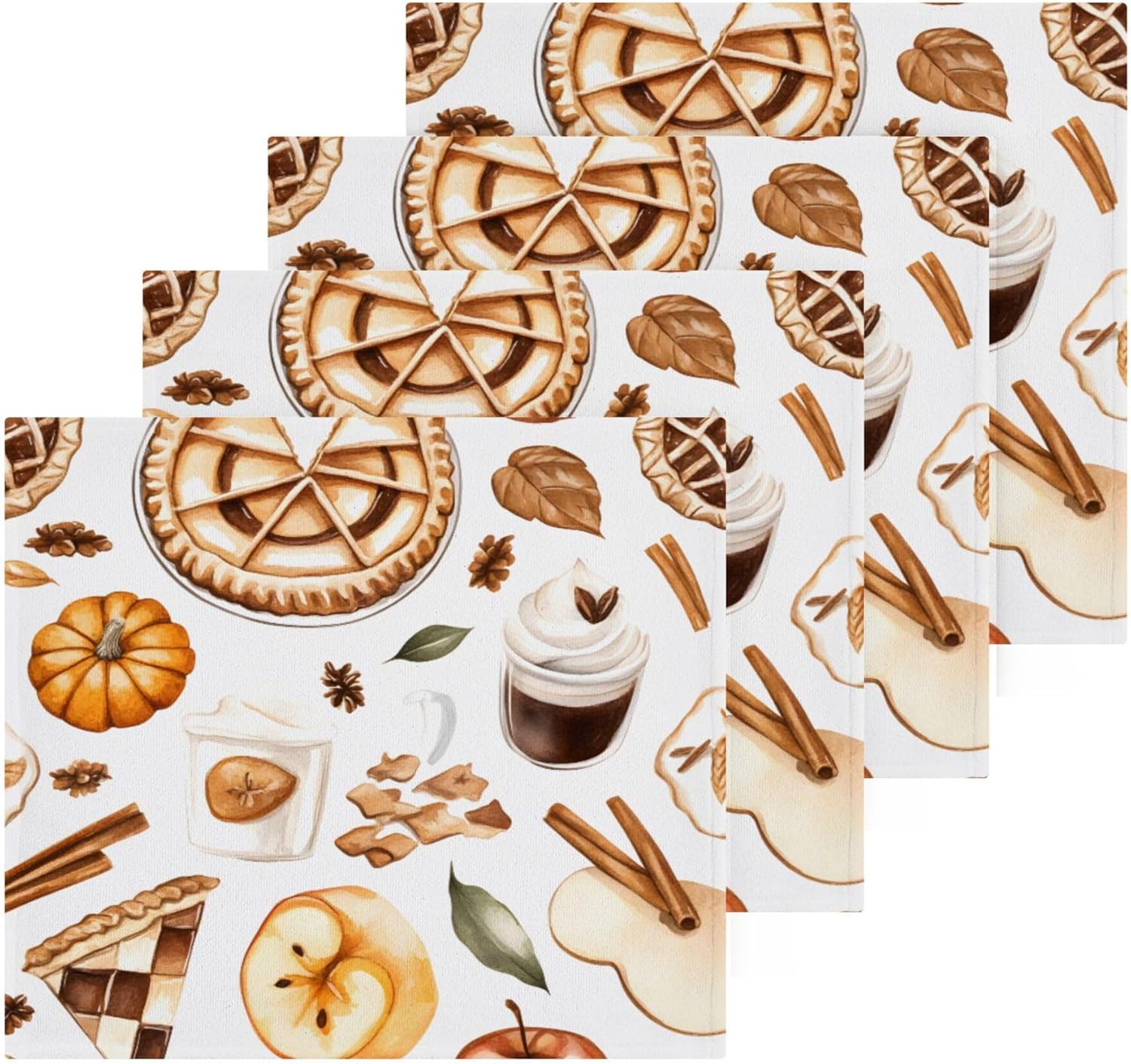Xigua Autumn Elements Washcloths Set of 2 1