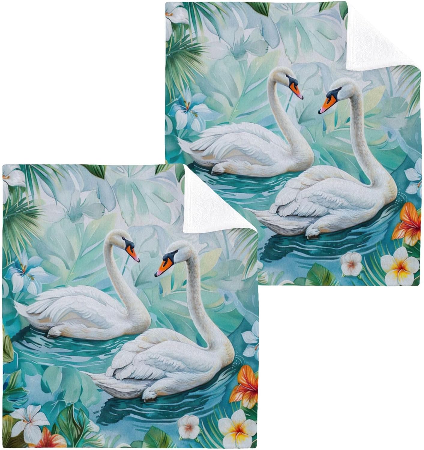 Xigua Swan Washcloth Set - Fast Drying Absorbent