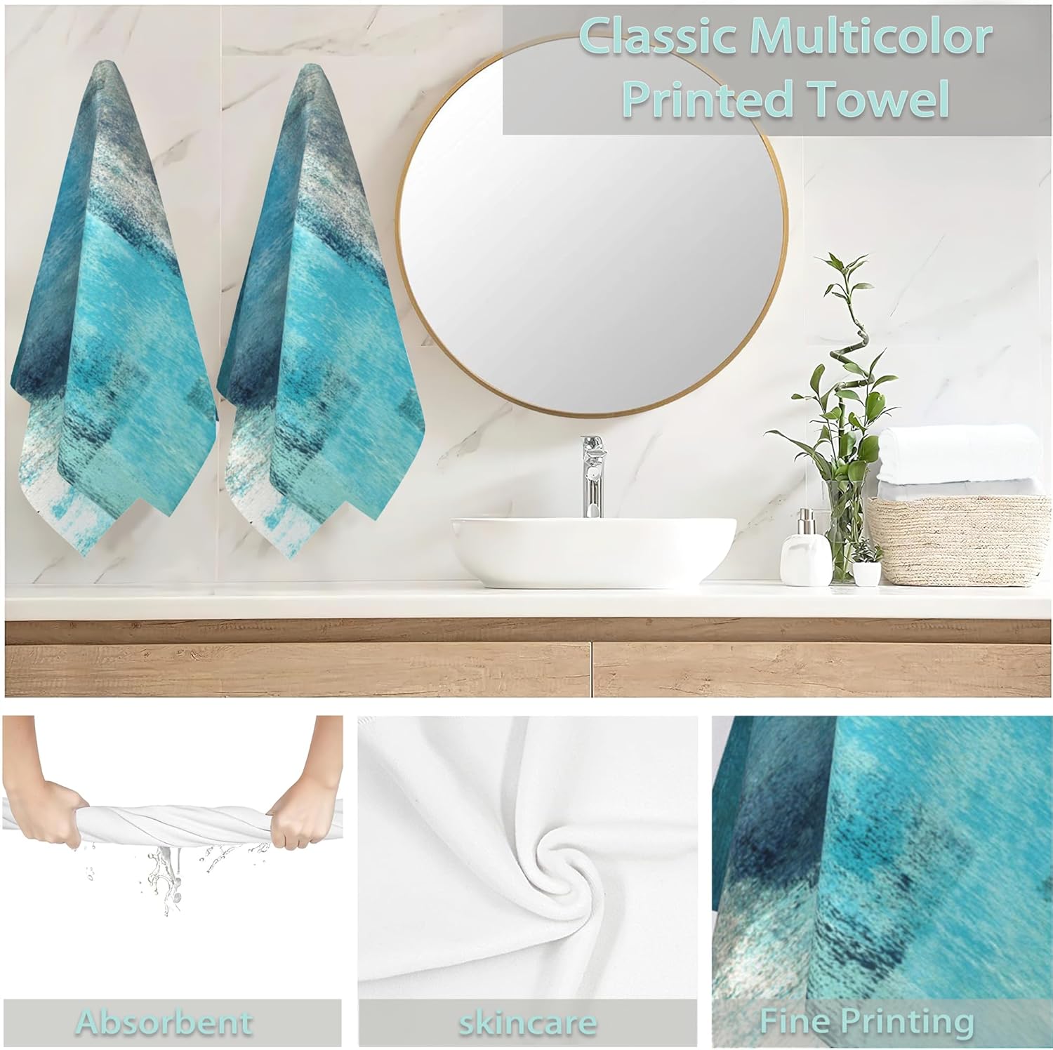 Hand Towels Set - Premium Microfiber - 28x14