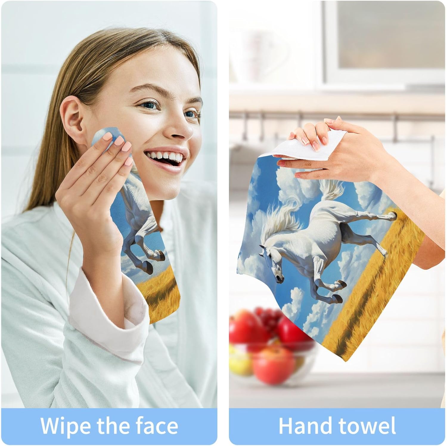 Xigua Horse Galloping Washcloths Set