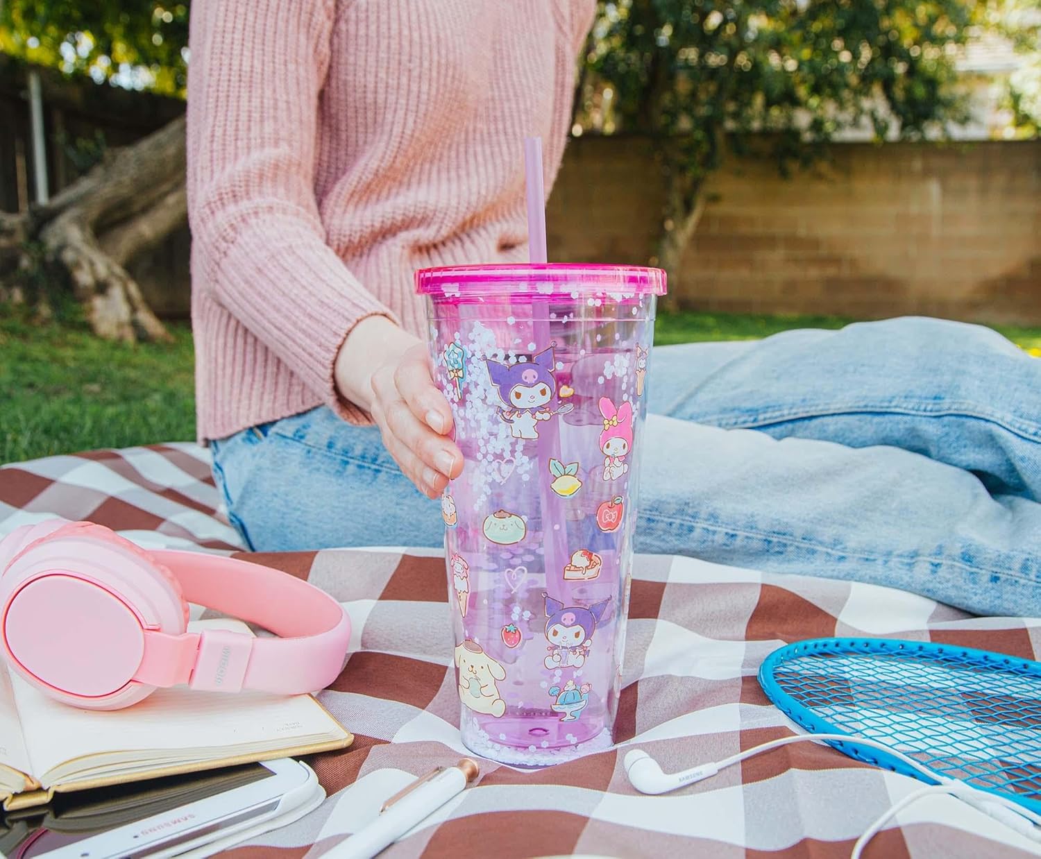 Hello Kitty Confetti Tumbler Reusable Carnival Cup