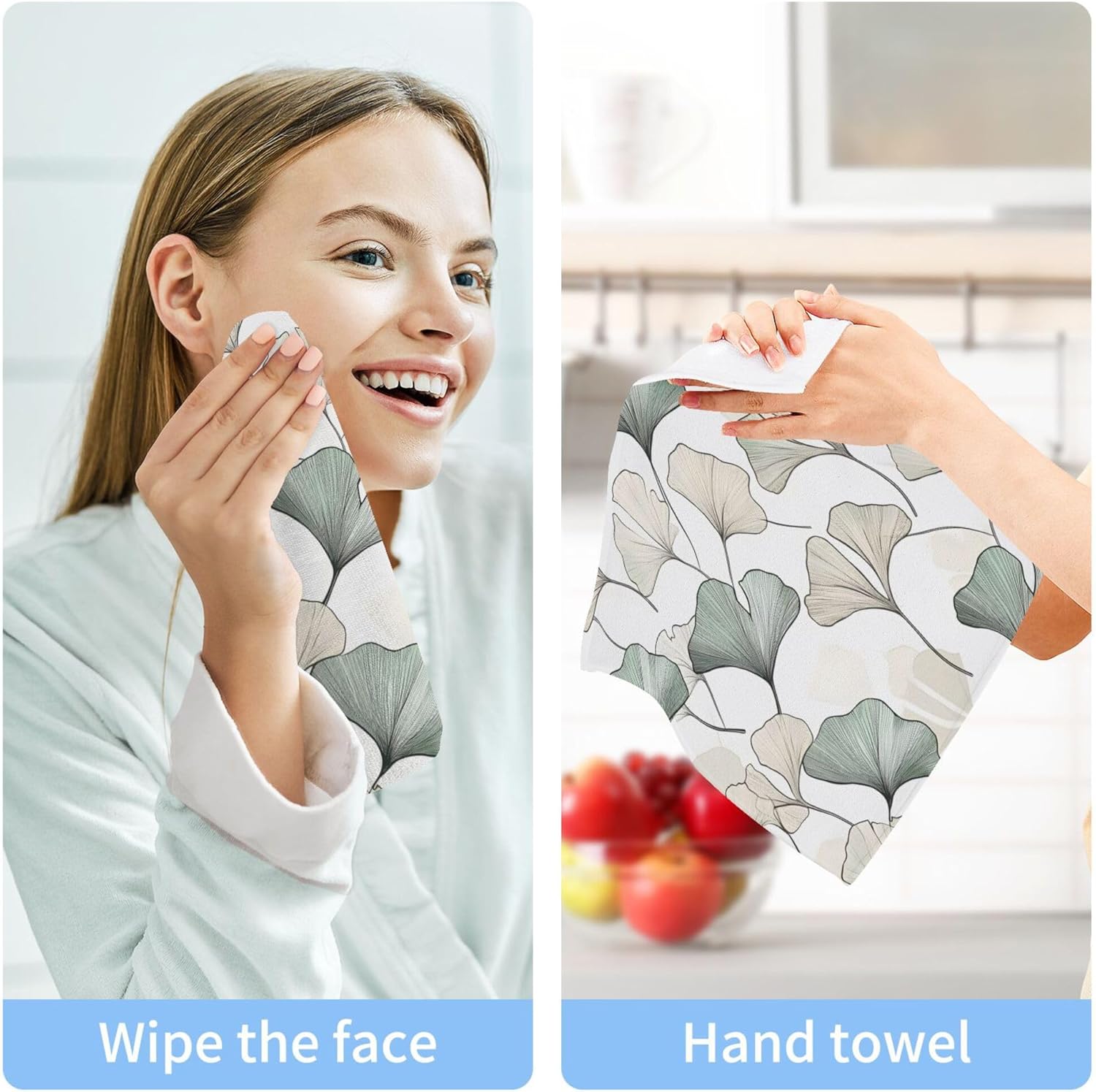 Xigua Ginkgo Washcloth Set