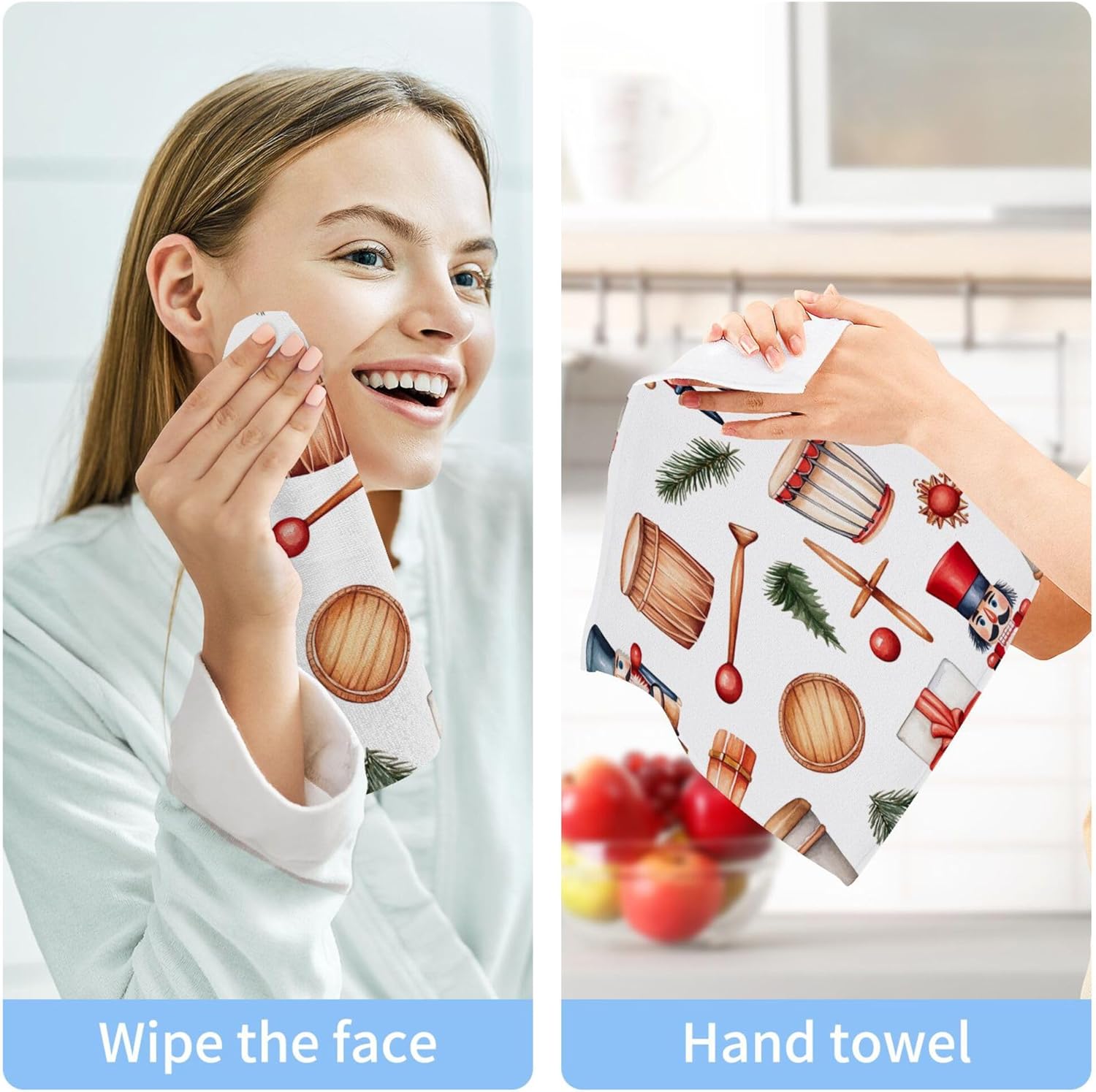 Xigua Christmas Washcloth Set