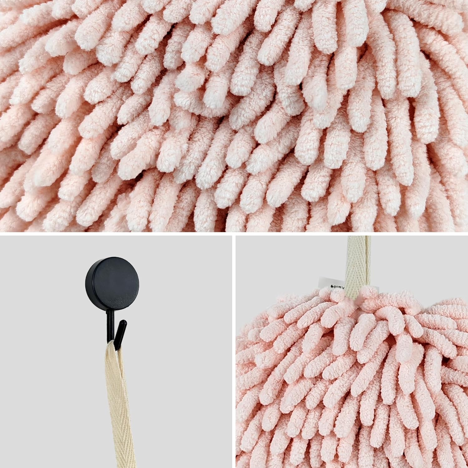 MEET WANT Fuzzy Ball Hand Towels