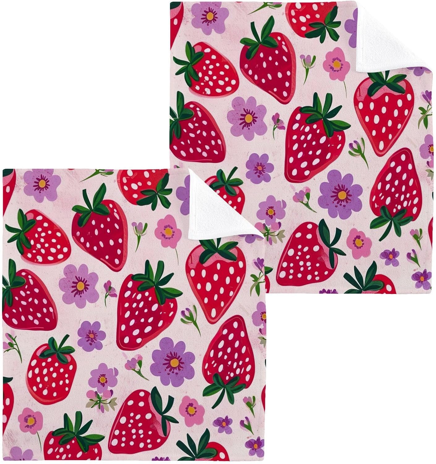 Strawberry Pure Cotton Washcloth Set Original Design