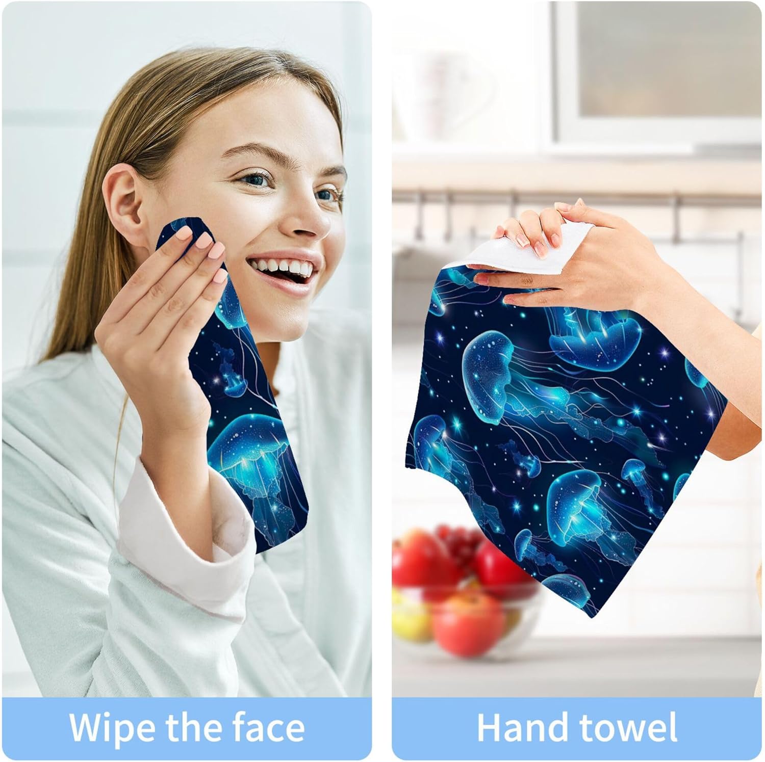 Glowing Glow Washcloths Set