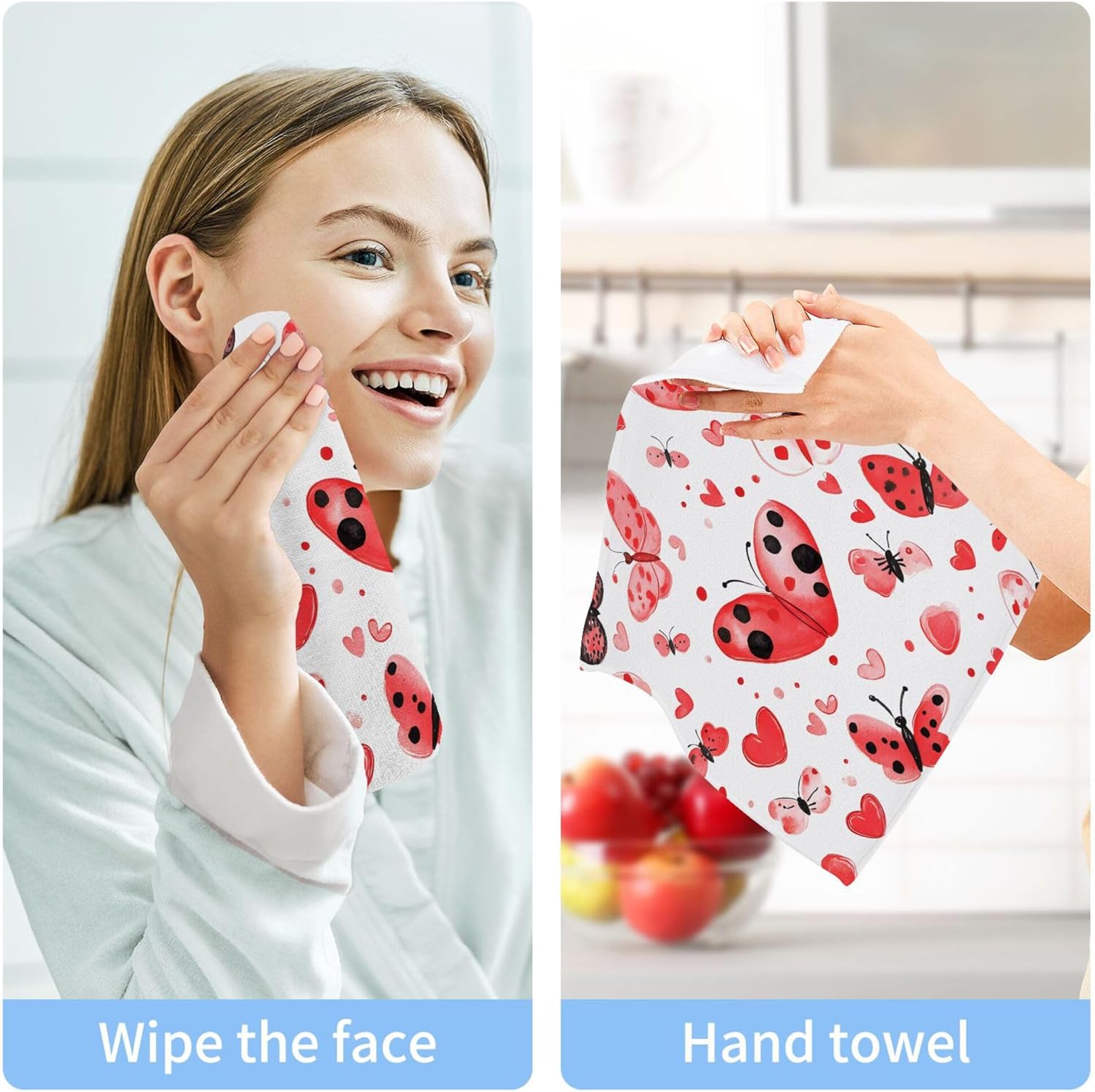 Valentines Day Love Washcloth Set