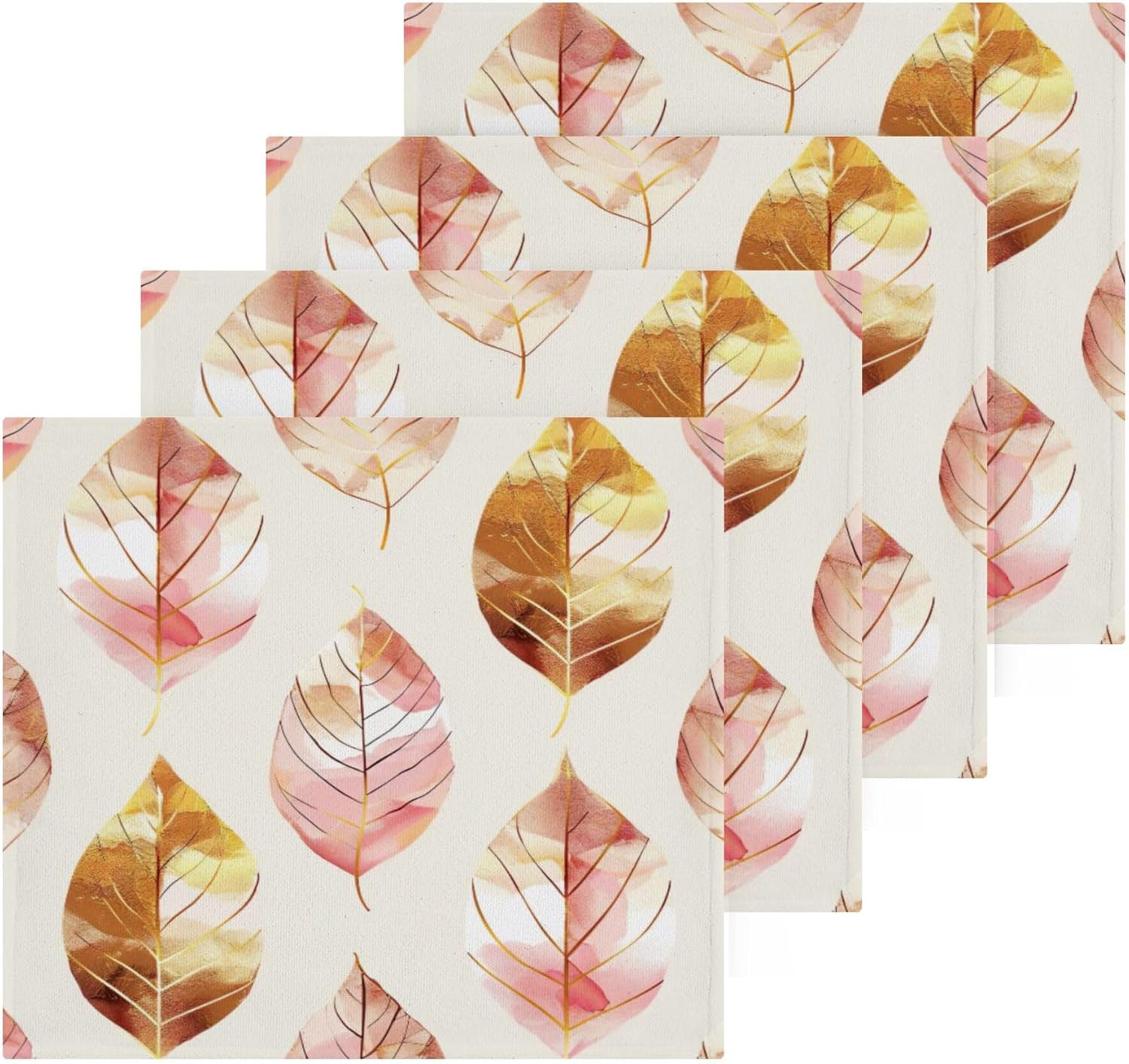 Xigua Leaves Washcloth Set for Fast Drying Effective Cleaning 2-12 x12inch
