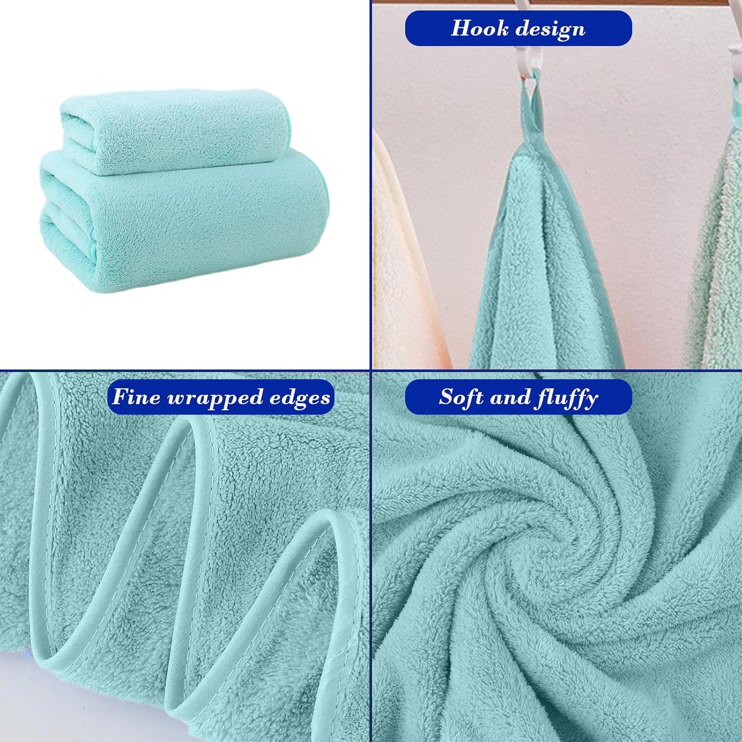 2-Piece bath towel set Easy-to-clean quick-dry soft and durable