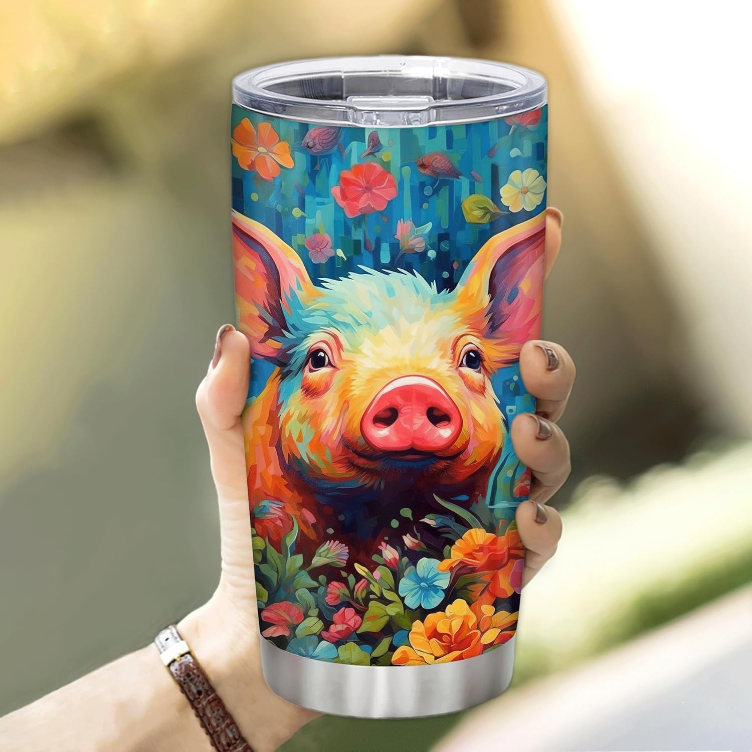 Personalized Stainless Steel Tumbler with Lid 20oz