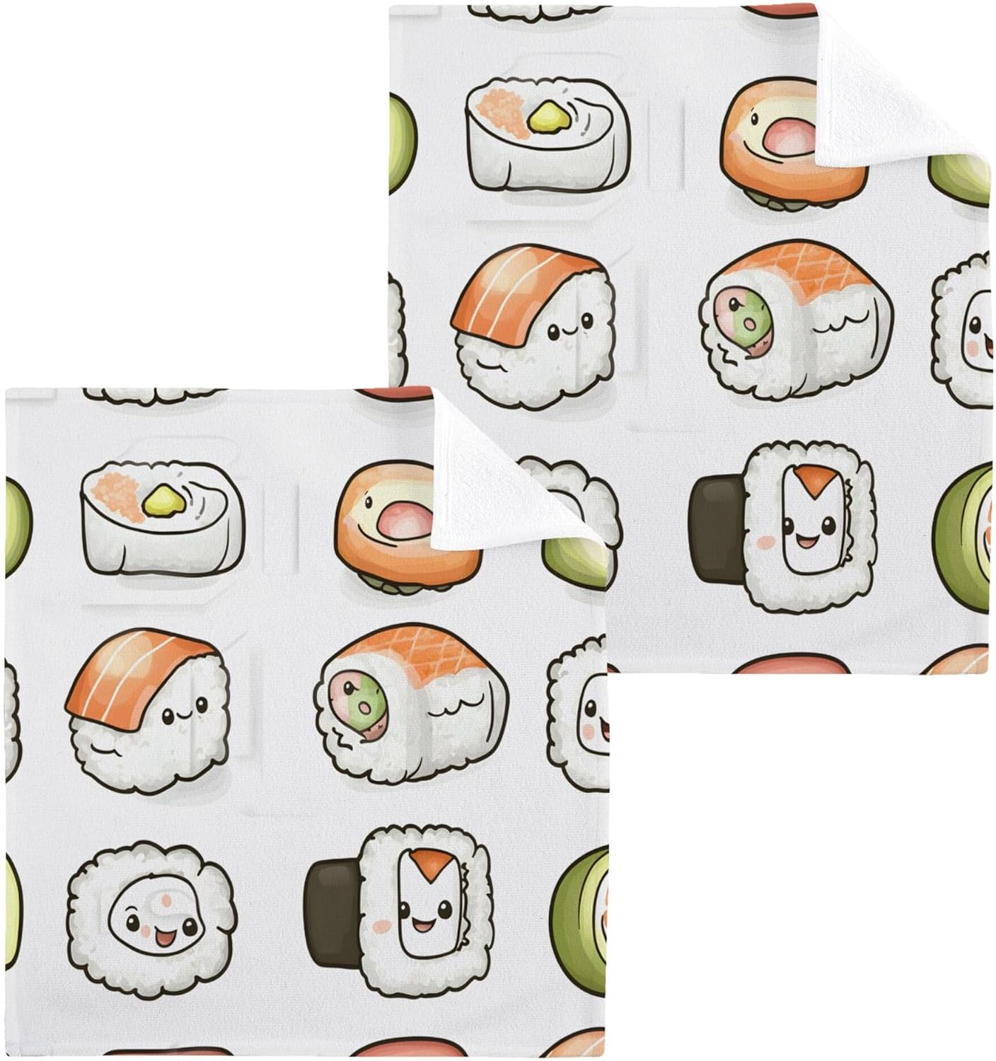 Xigua Cute Cartoon Sushi Washcloth Set Fast Drying
