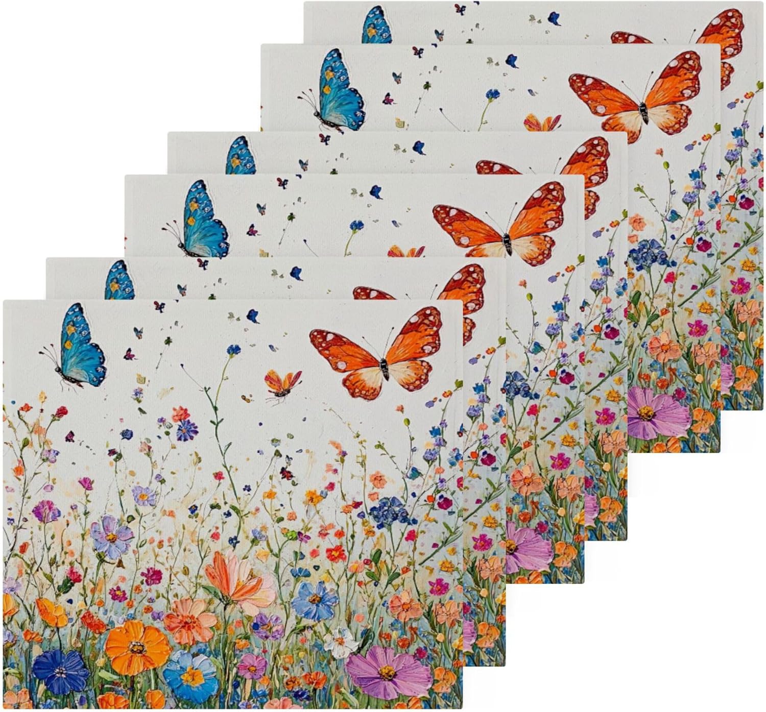 Stunning Xigua Vibrant Wildflowers Washcloth Set for Your Home or Travel