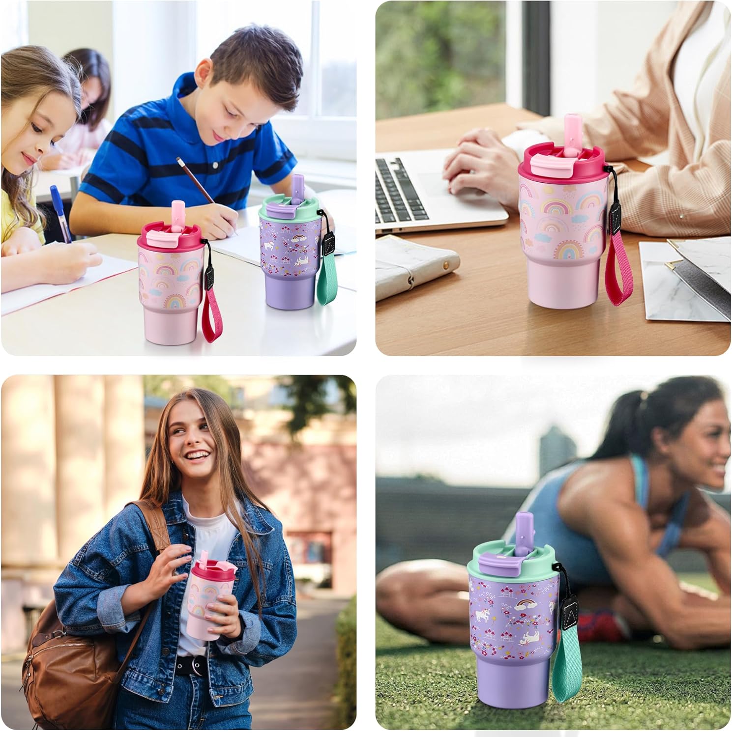 135oz Kids Insulated Tumbler with Straw 2 Pack