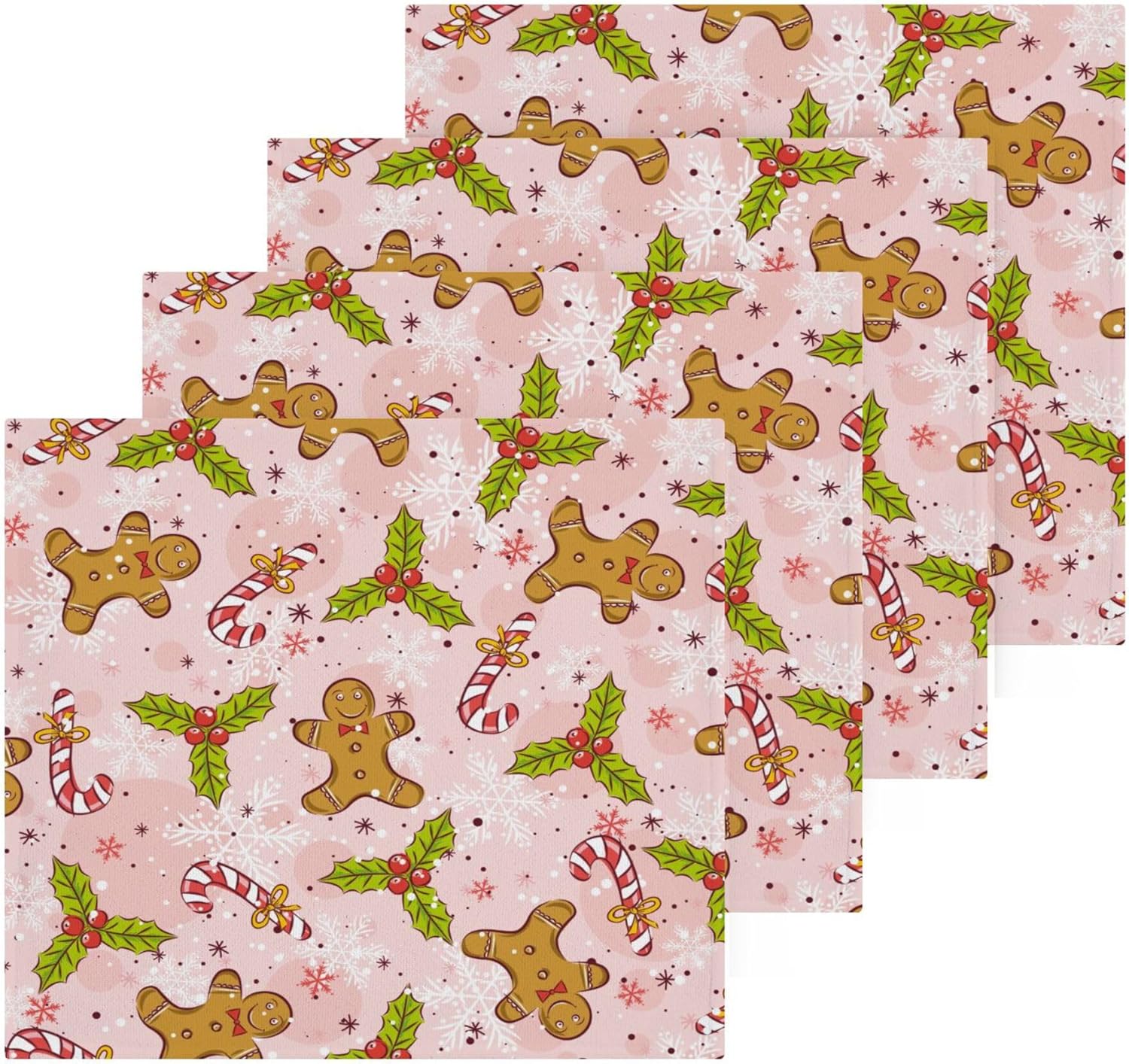 Perfect Christmas Gift Gingerbread Man Washcloth Multi-Purpose 12 x 12