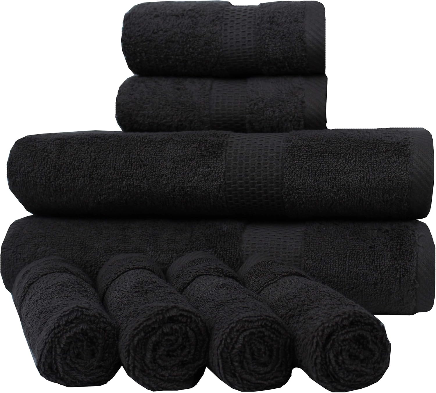 8-Piece Luxurious Combed Cotton Towel Set