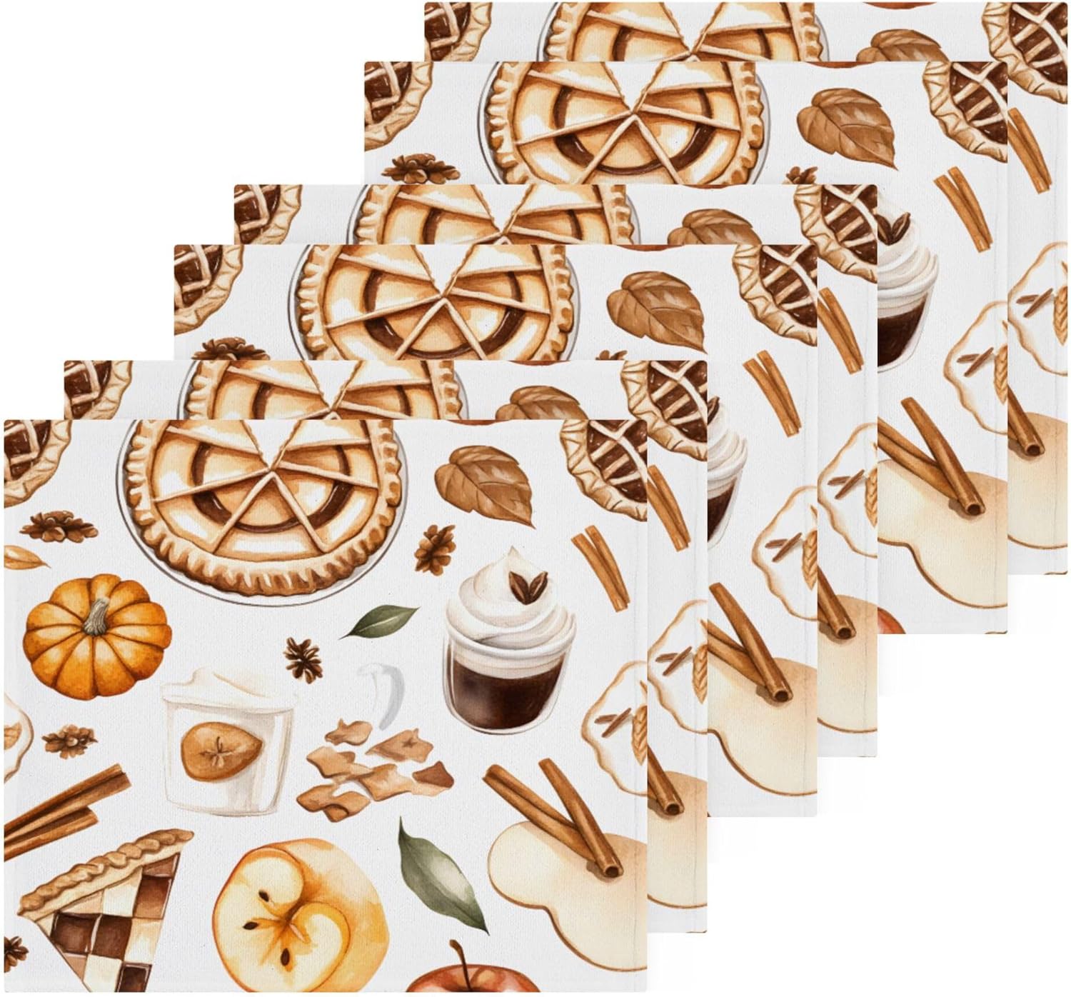 Xigua Autumn Elements Washcloths Set of 2 1