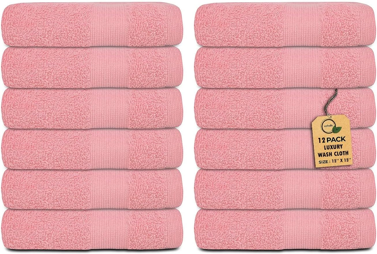 Convenience and Luxury in Every Wash Softolle Premium 13x13 Wash Cloths
