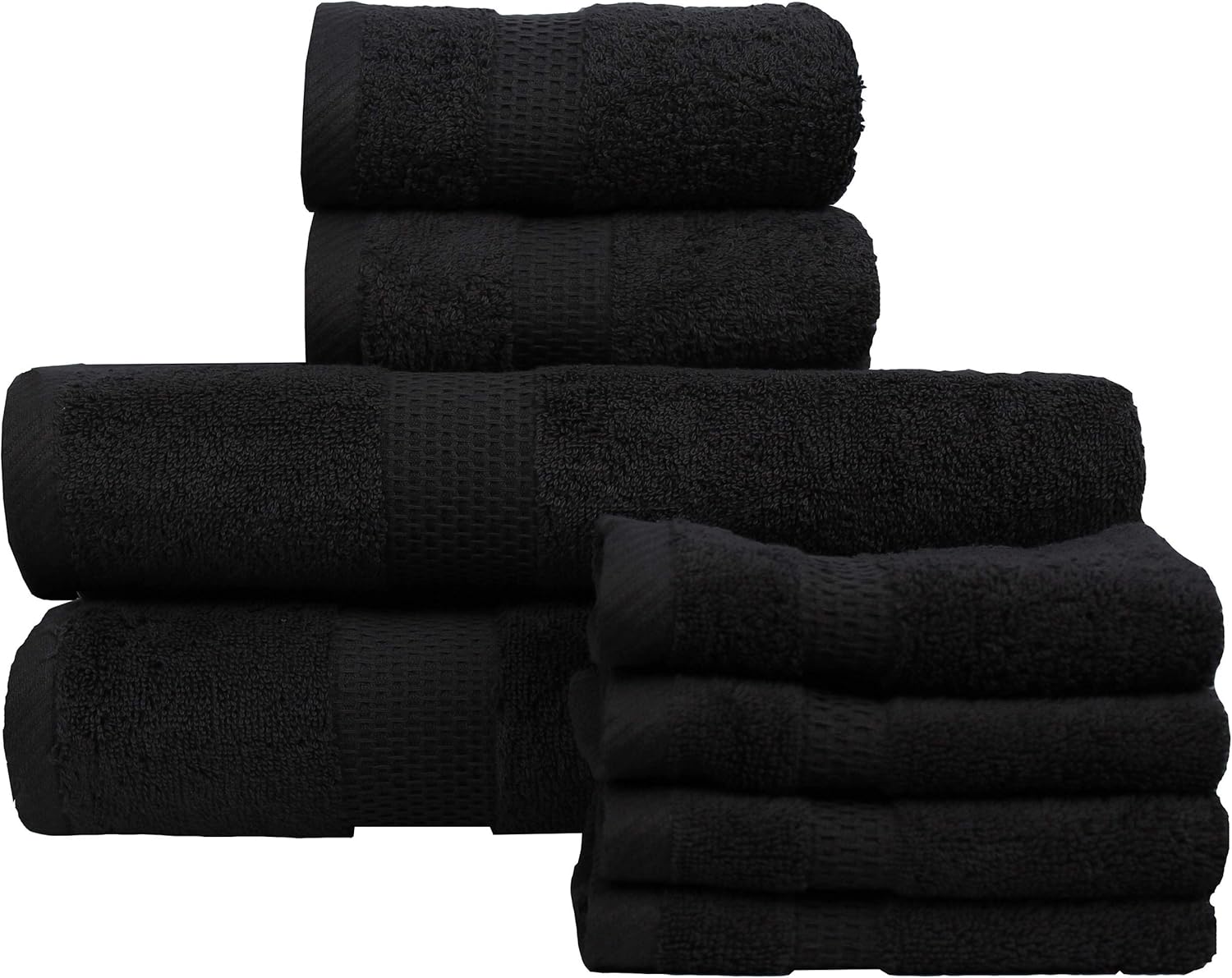 8-Piece Luxurious Combed Cotton Towel Set