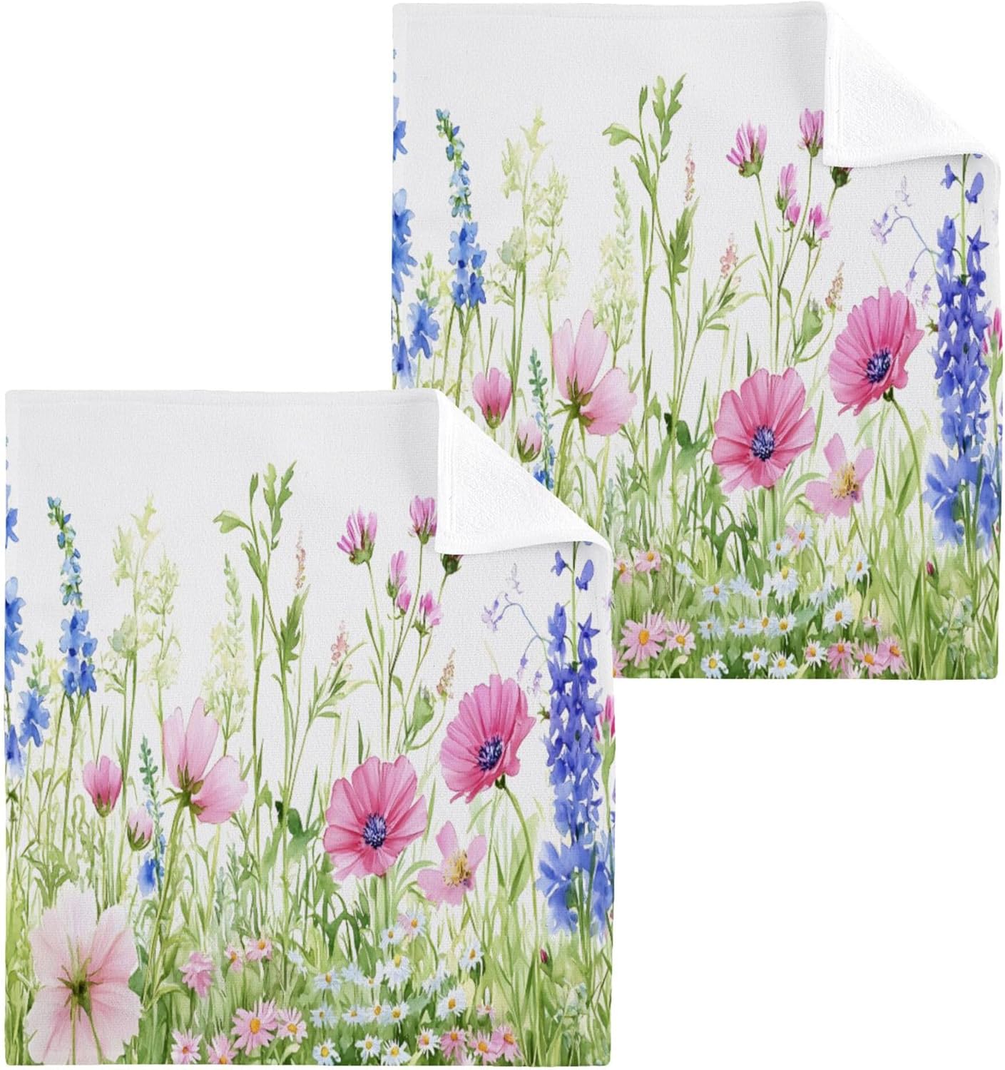 xigua Colorful Wildflowers Washcloth Set
