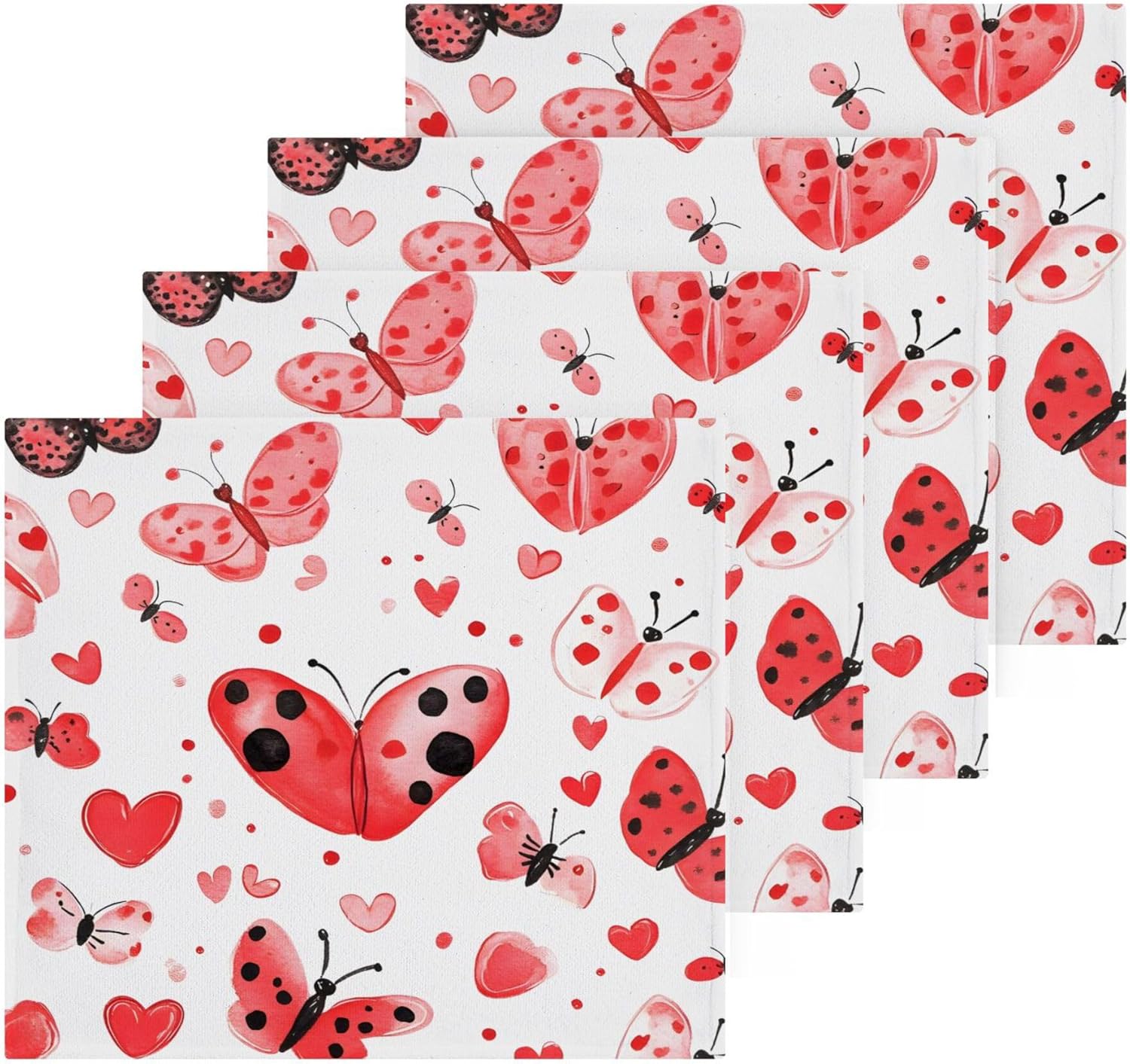 Valentines Day Love Washcloth Set