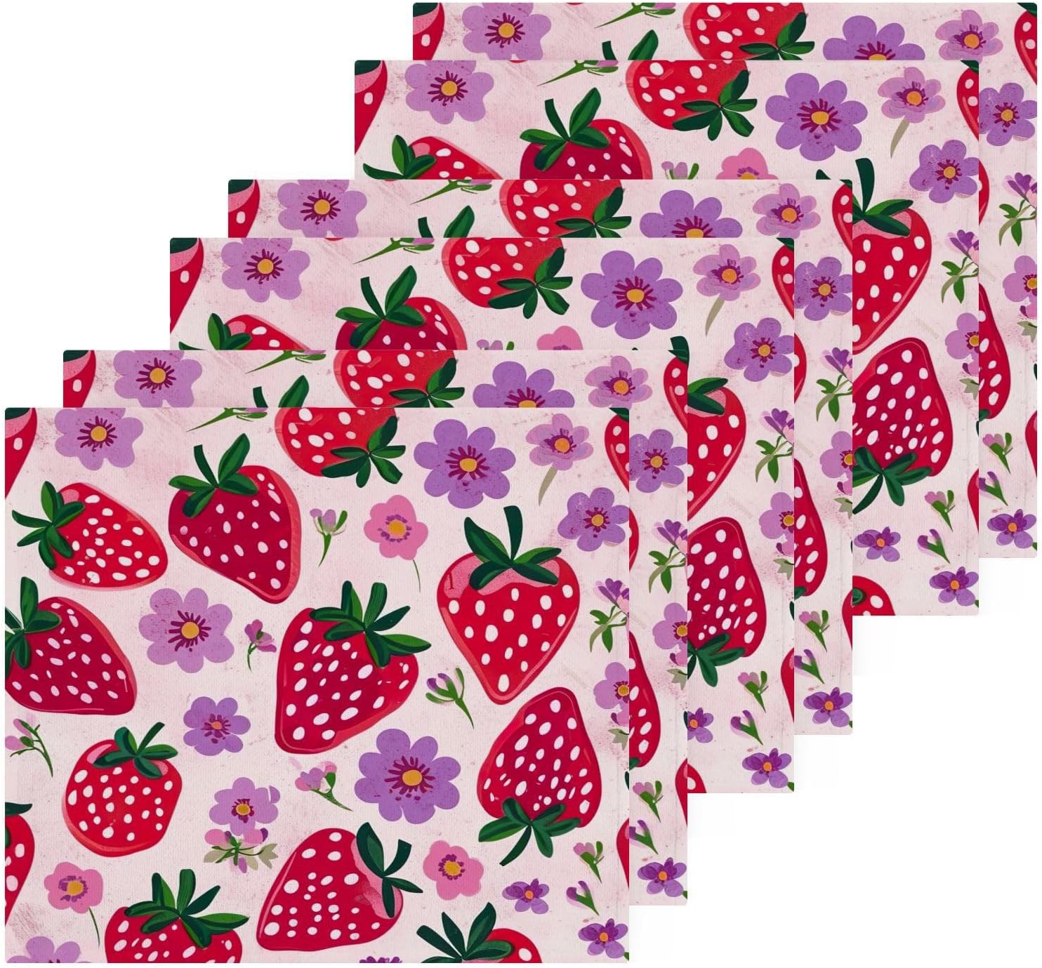Strawberry Pure Cotton Washcloth Set Original Design