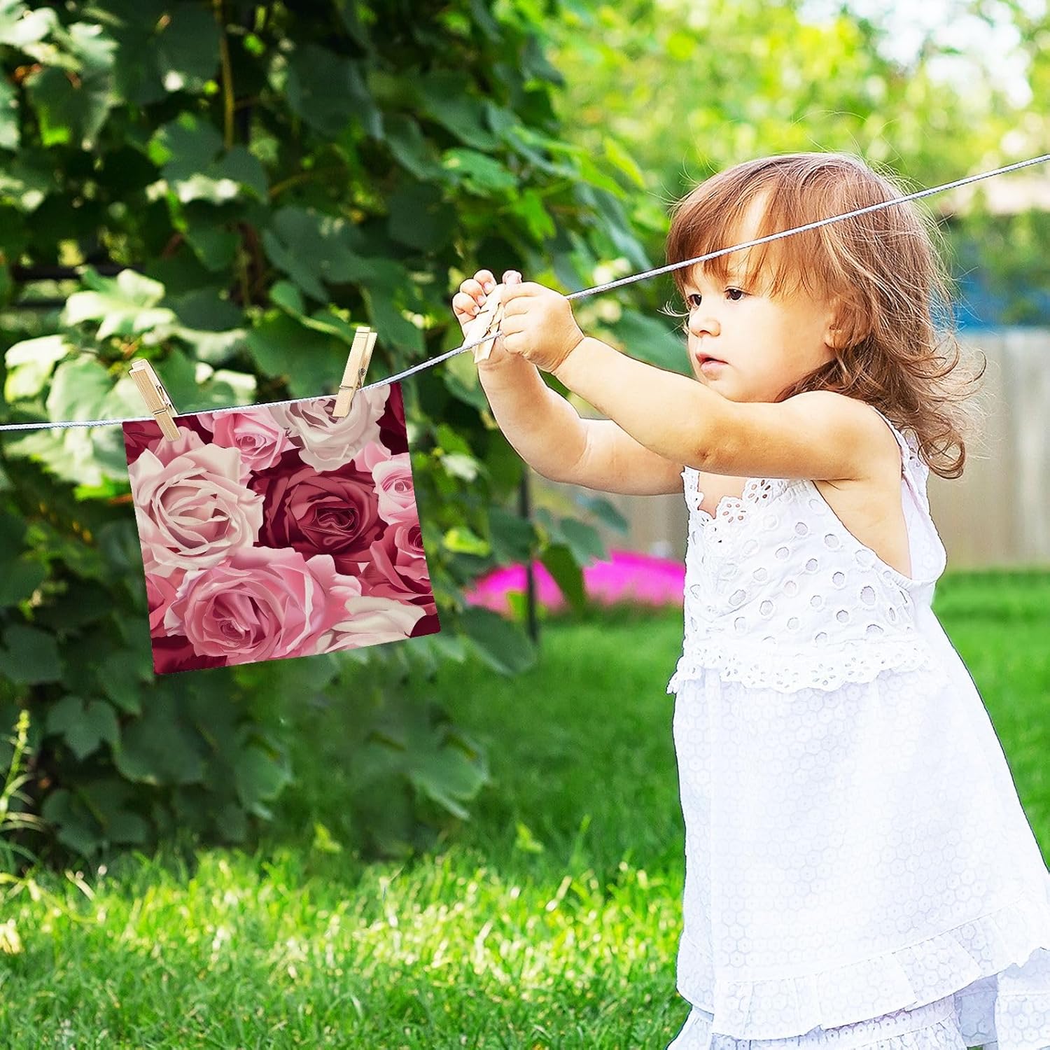 High-Quality Rose Washcloth Reusable 12x12 Towels for Baby Travel