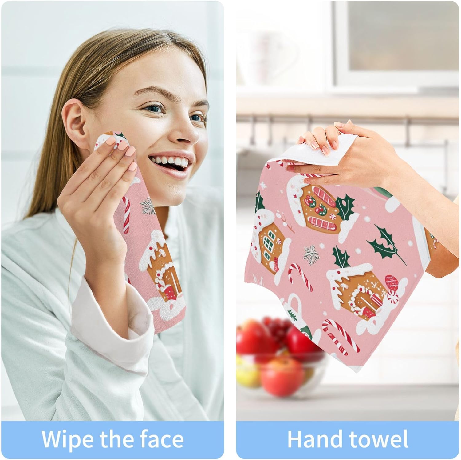 Cute Christmas Washcloths Set