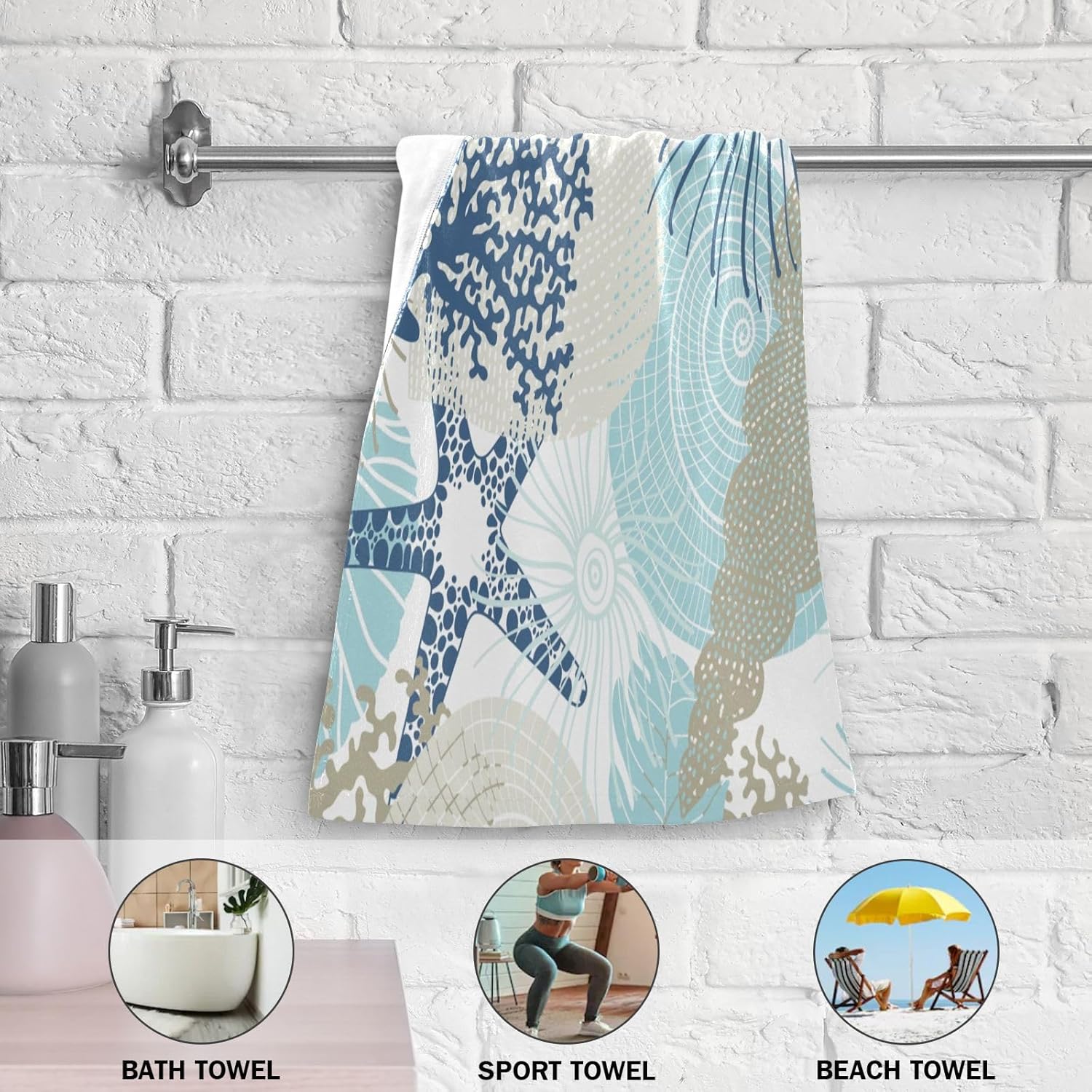 Kenadvi Nautical Hand Towels Set - 2 x 14 x 28