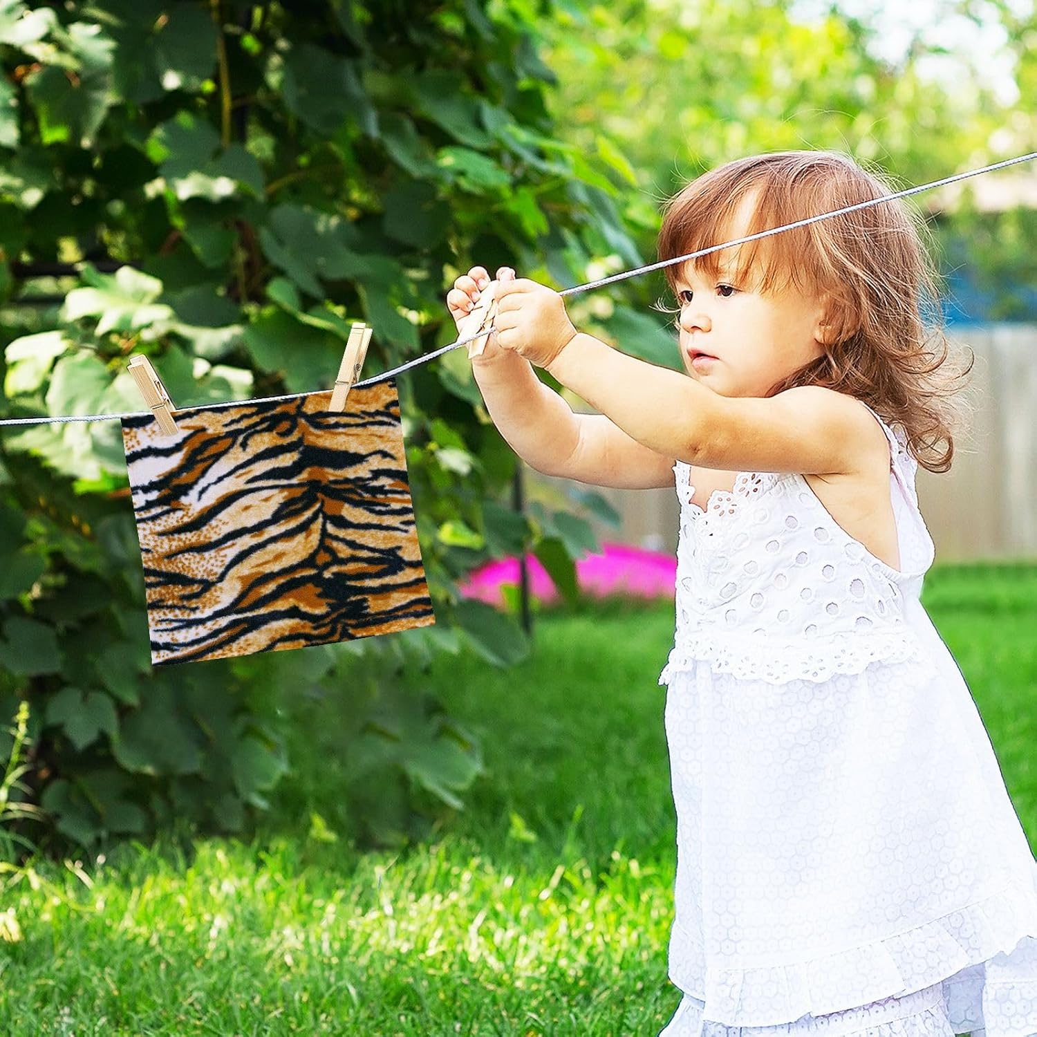 ALAZA Tiger Skin Print Cotton Washcloths 4-Pack