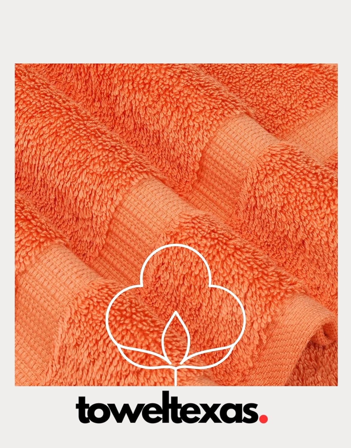 4-Piece Washcloth Set Soft Absorbent Cotton Washcloths Orange