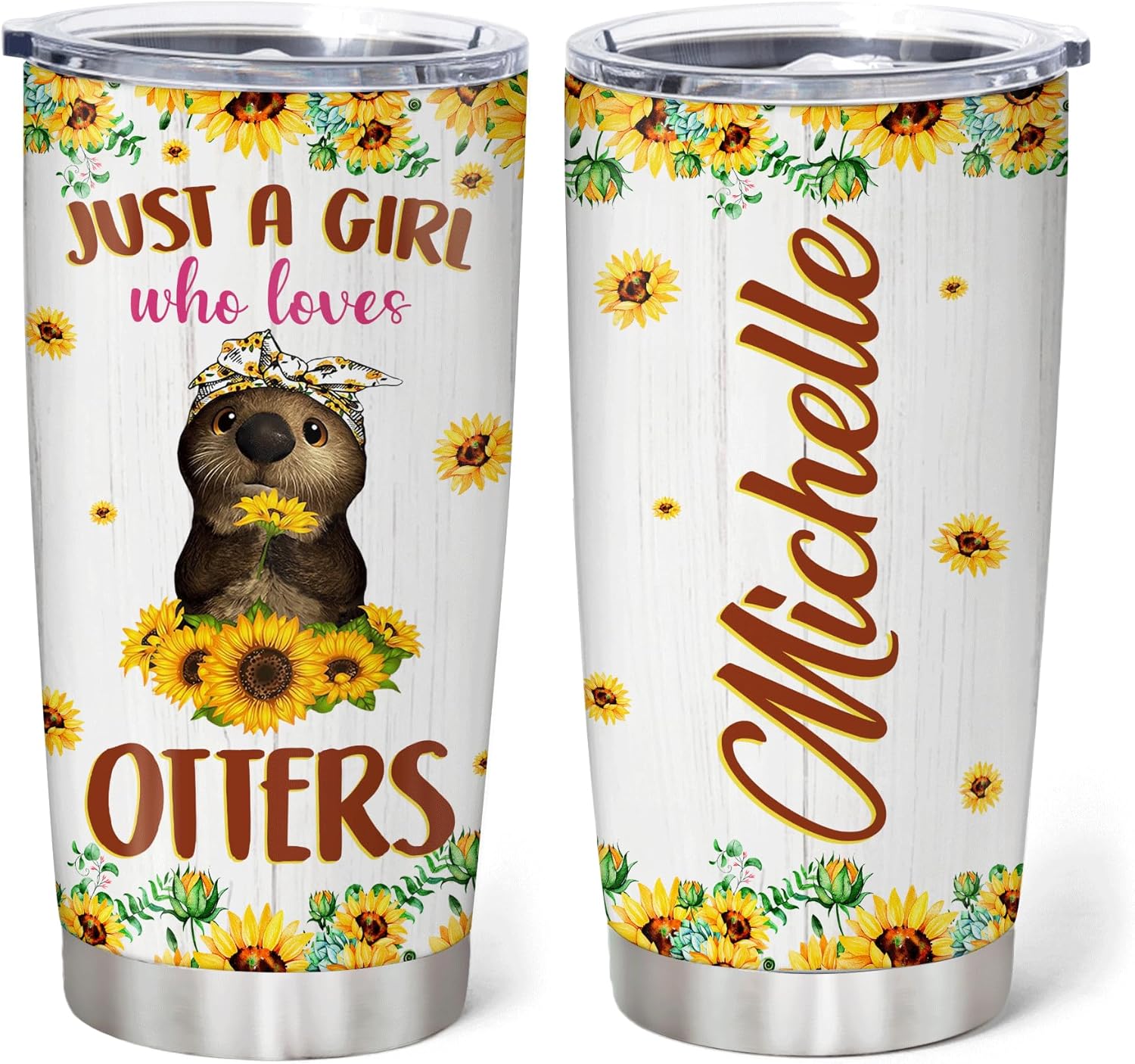 Hyturtle Custom Otter Tumbler 20oz With Flip Lid